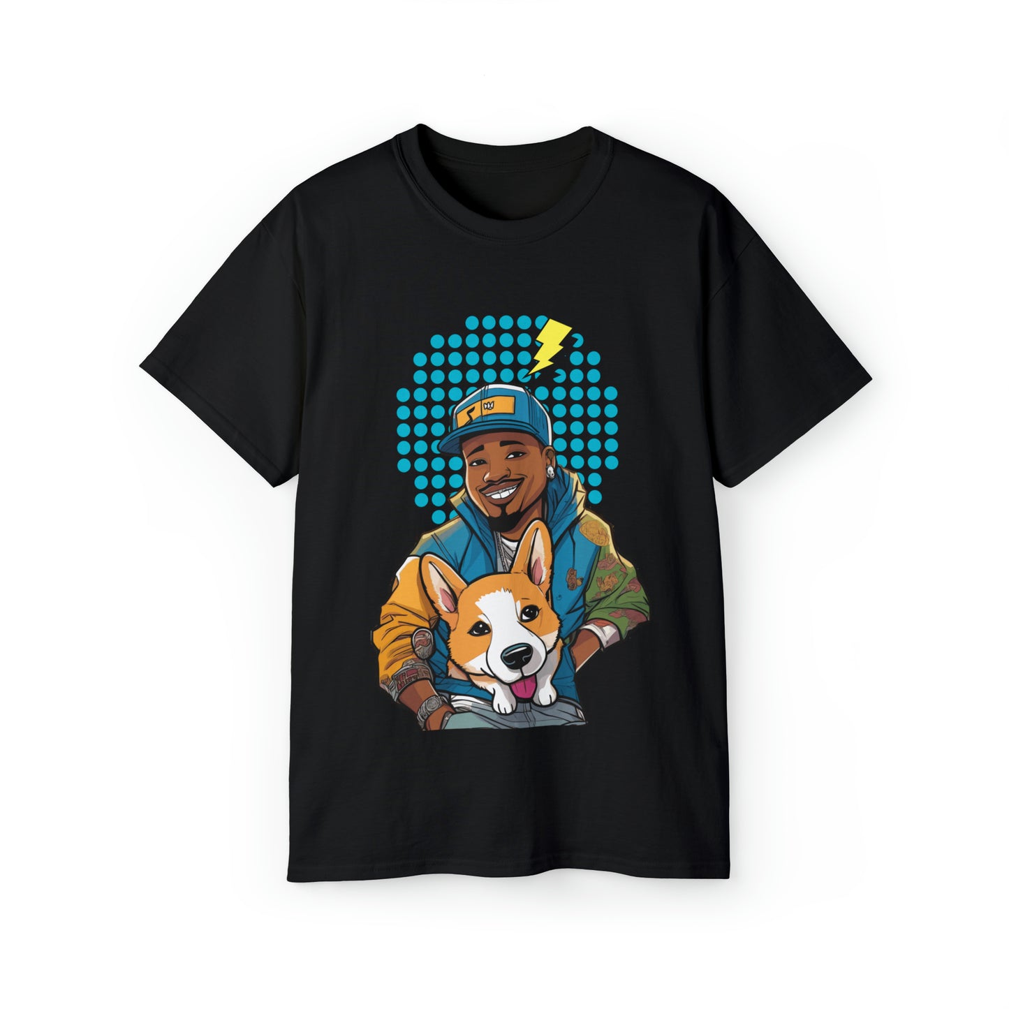 Cute Funny Rappers with Dogs Unisex Organic T-Shirt