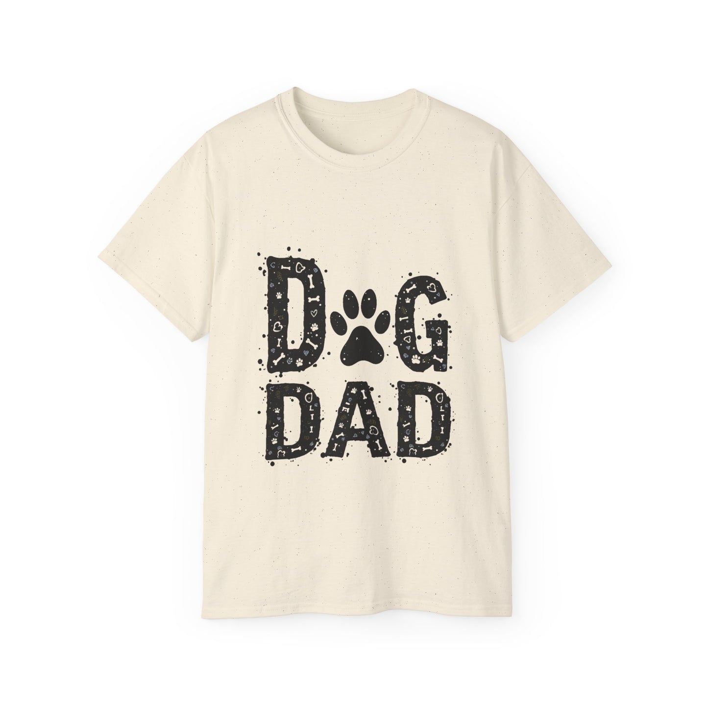 Cute Dog Dad Paw Print Unisex Organic T-Shirt