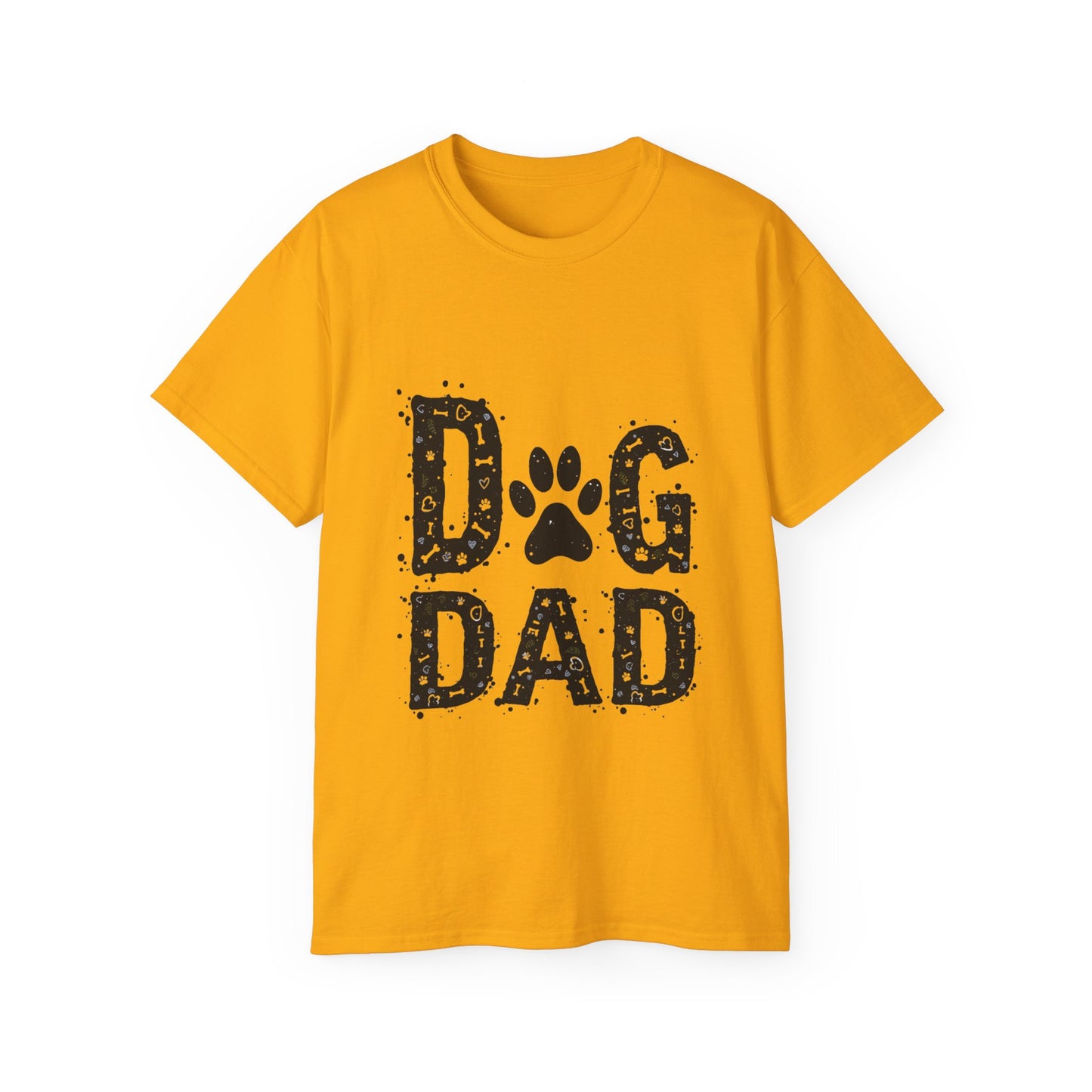 Cute Dog Dad Paw Print Unisex Organic T-Shirt