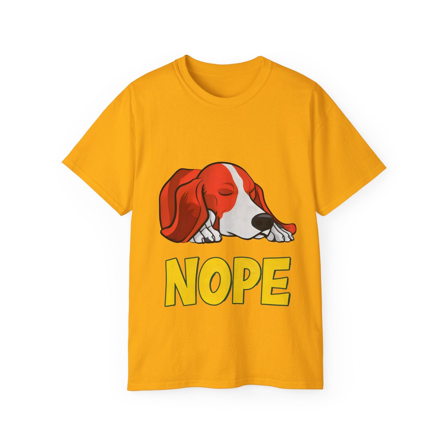 Cute Dog Cartoon Nope Meme Unisex Organic T-Shirt