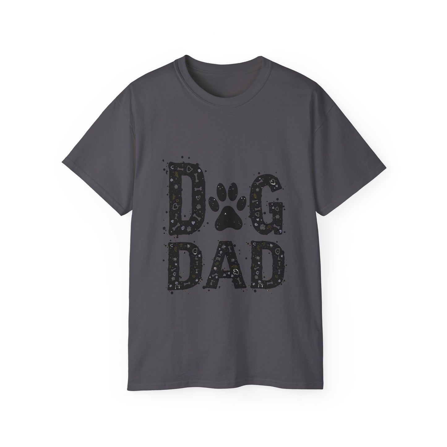 Cute Dog Dad Paw Print Unisex Organic T-Shirt