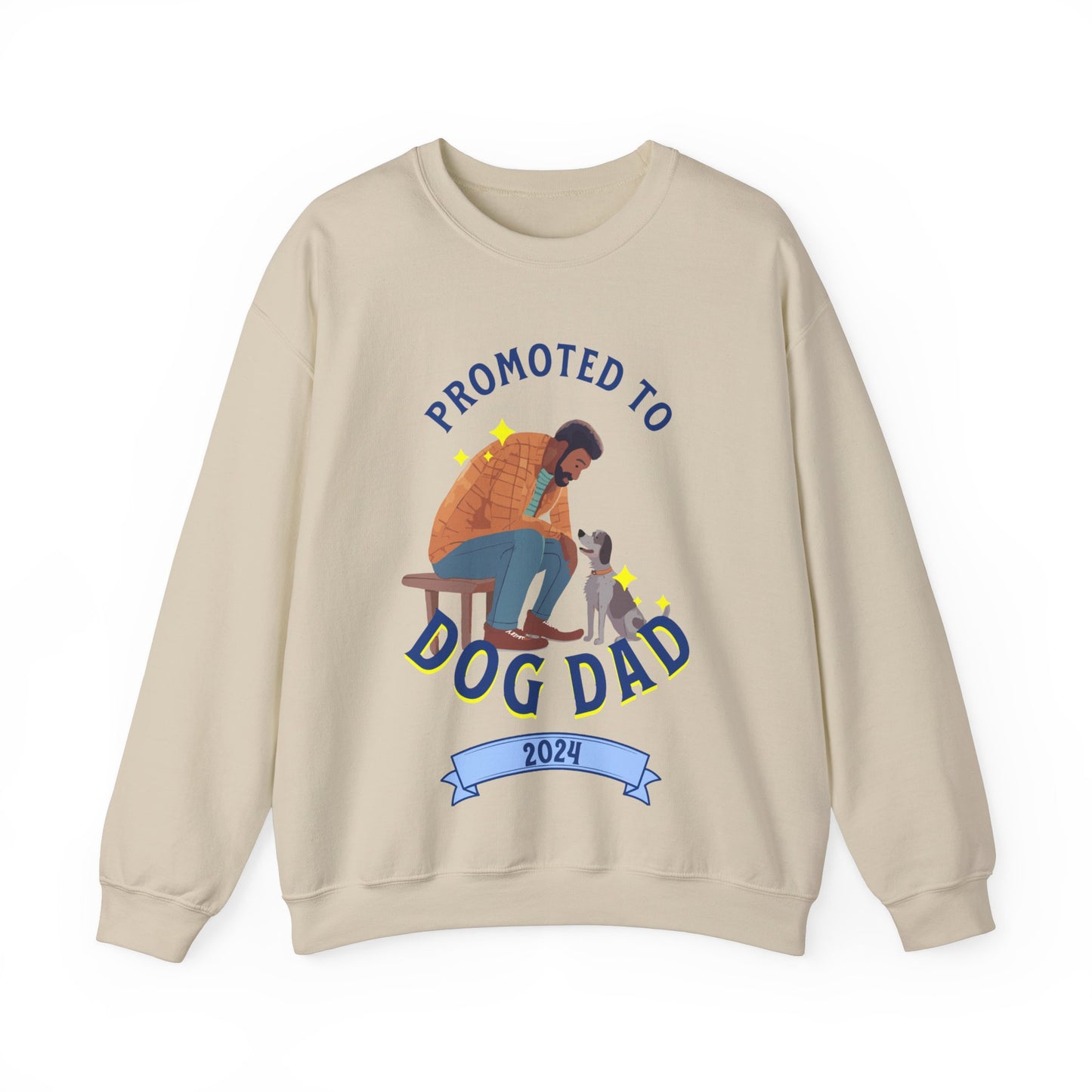 Funny Promoted to Dog Dad Unisex Crewneck Meme Sweatshirt