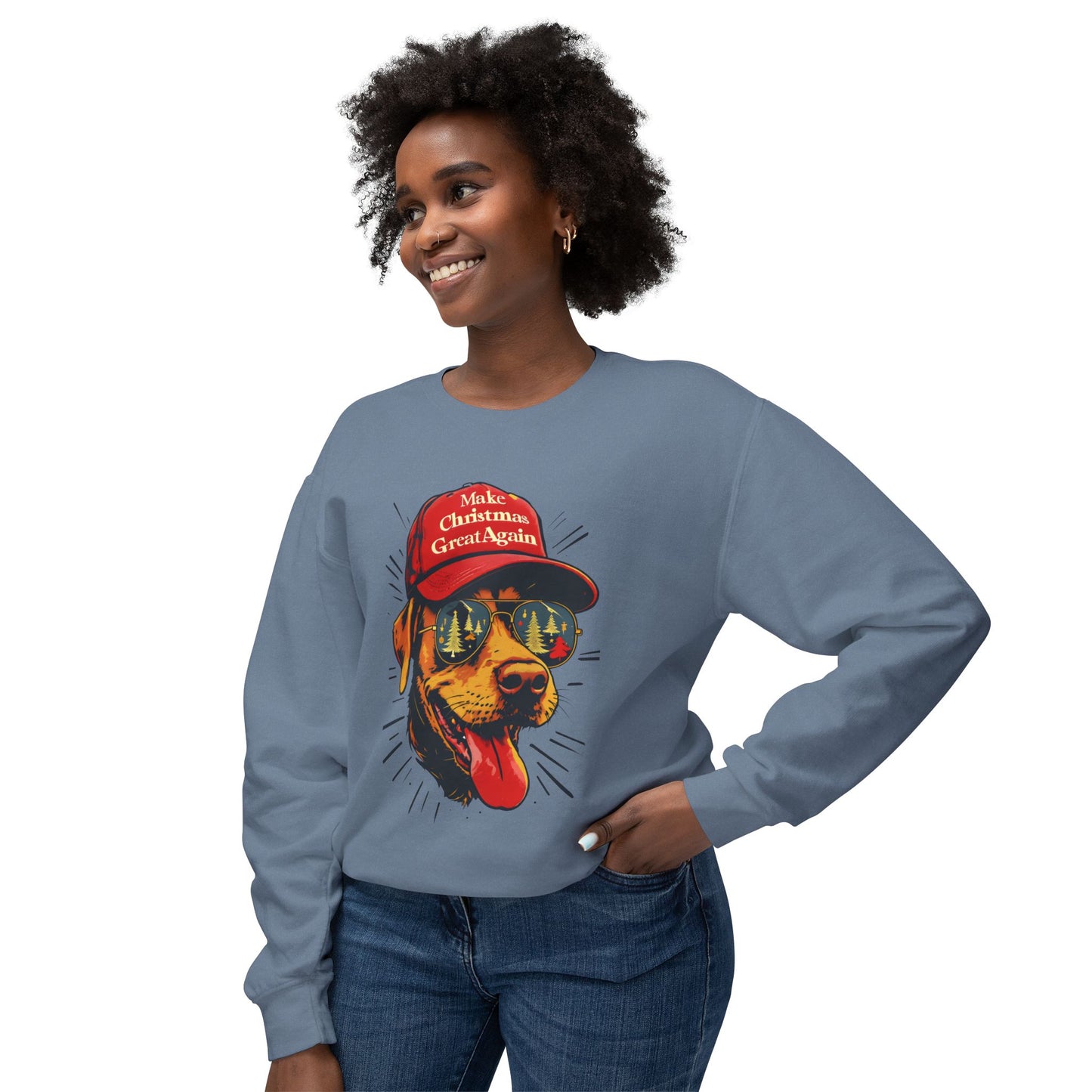 Funny Make Christmas Great Again Dog Lover Sweatshirt