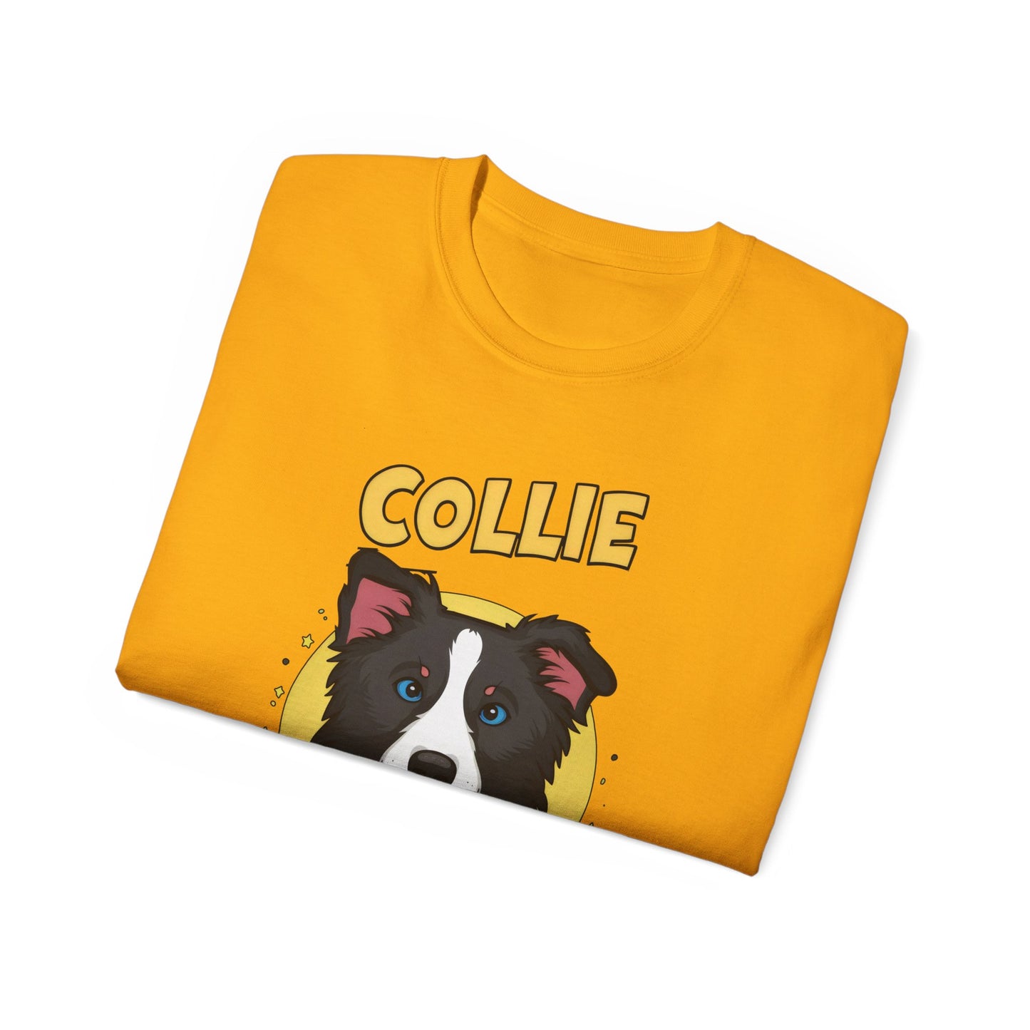 Cute Cartoon Collie Dad Organic T-Shirt