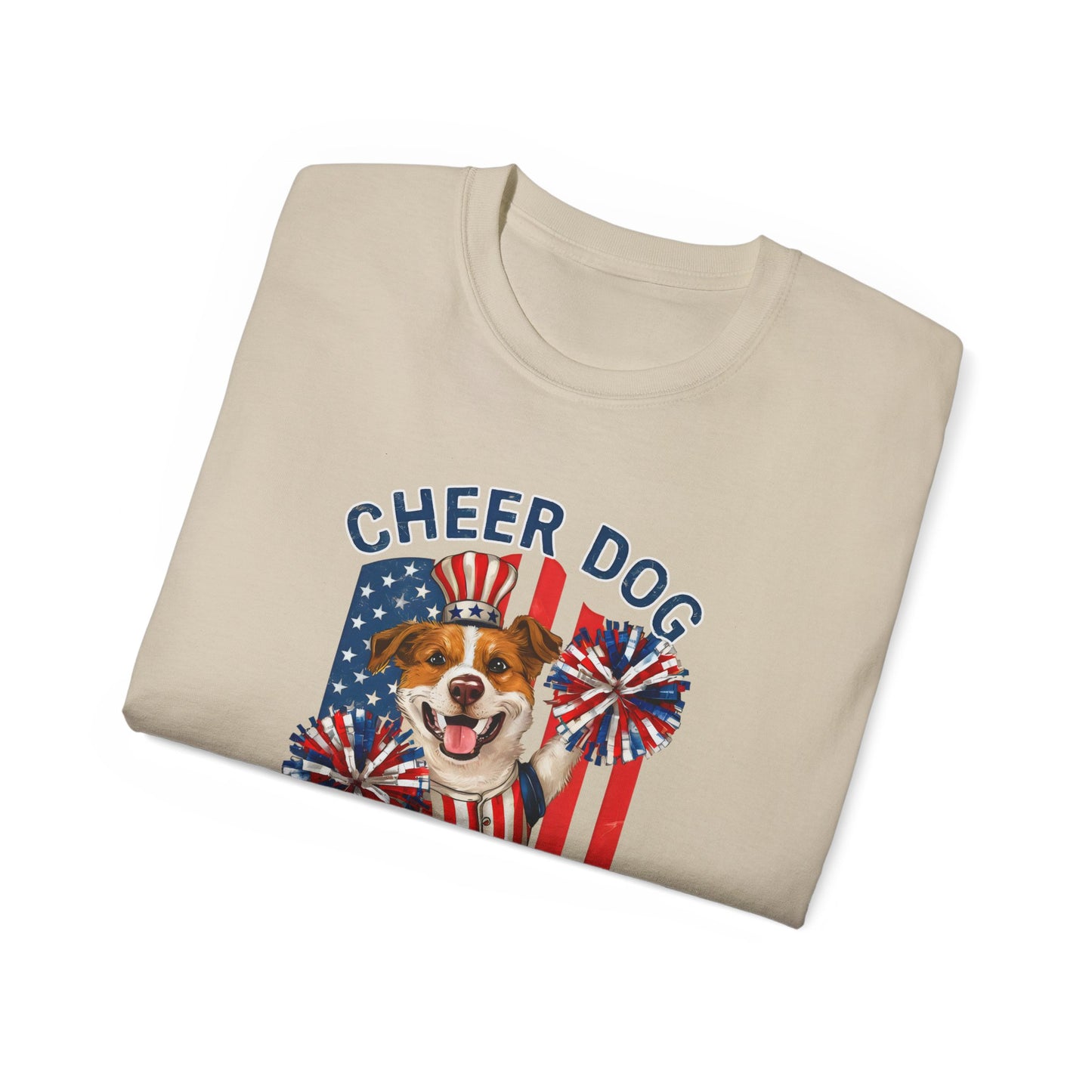 Cute Cartoon Cheer Dog Dad Organic T-Shirt