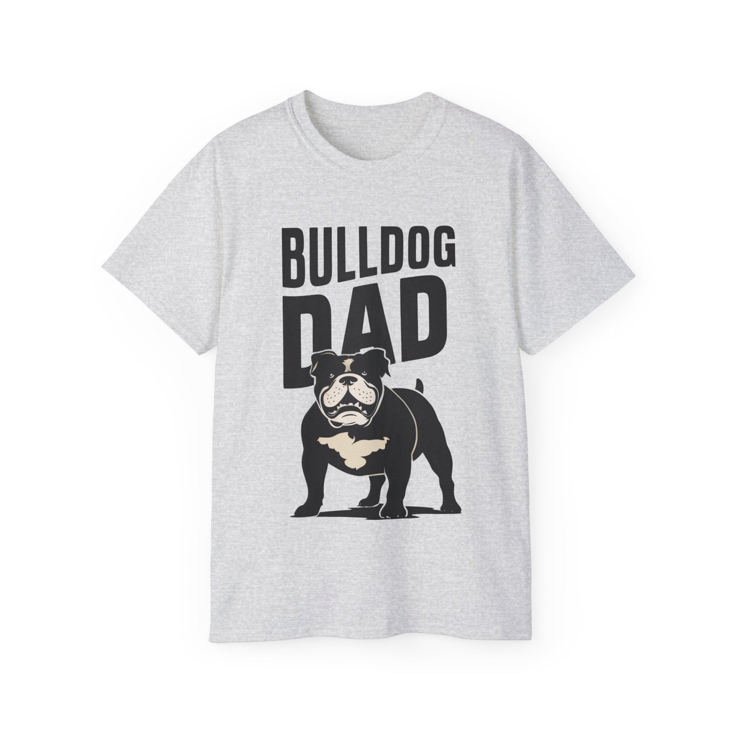 Cute Cartoon Bulldog Dad Organic T-Shirt