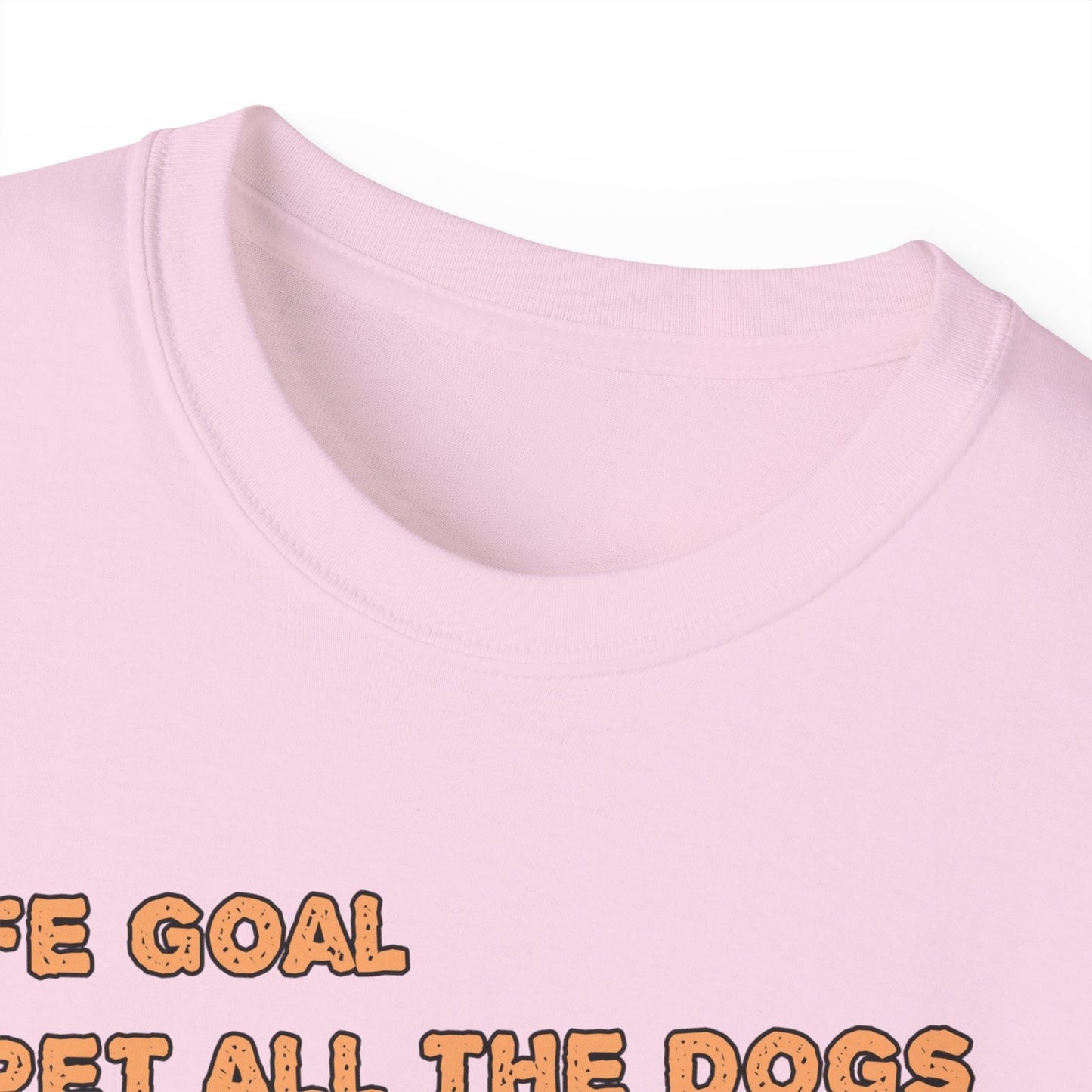 Cute Dog Cartoon Life Goal Pet All the Dogs Unisex Organic T-Shirt