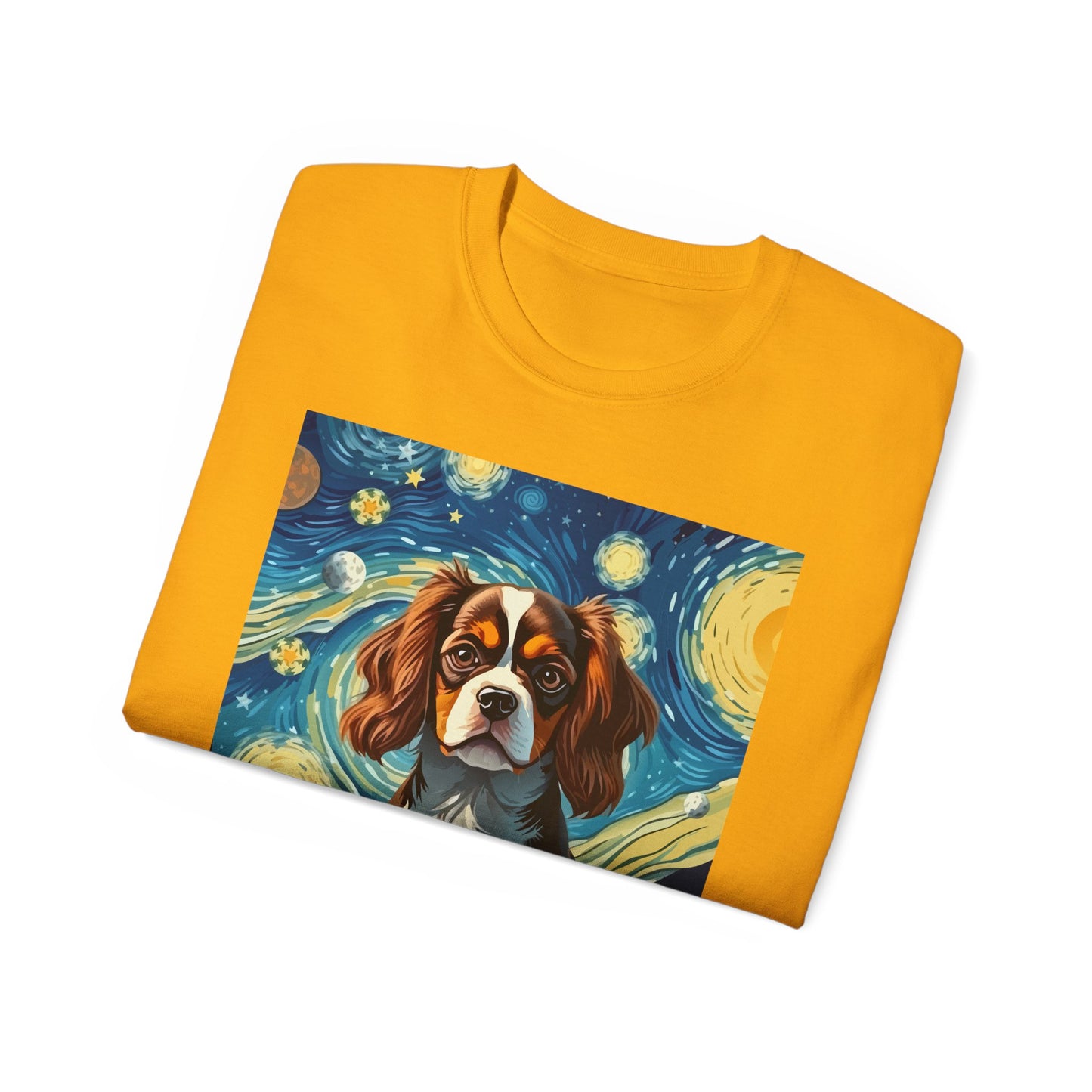 Starry Night Cavalier King Charles Spaniel Organic Tee