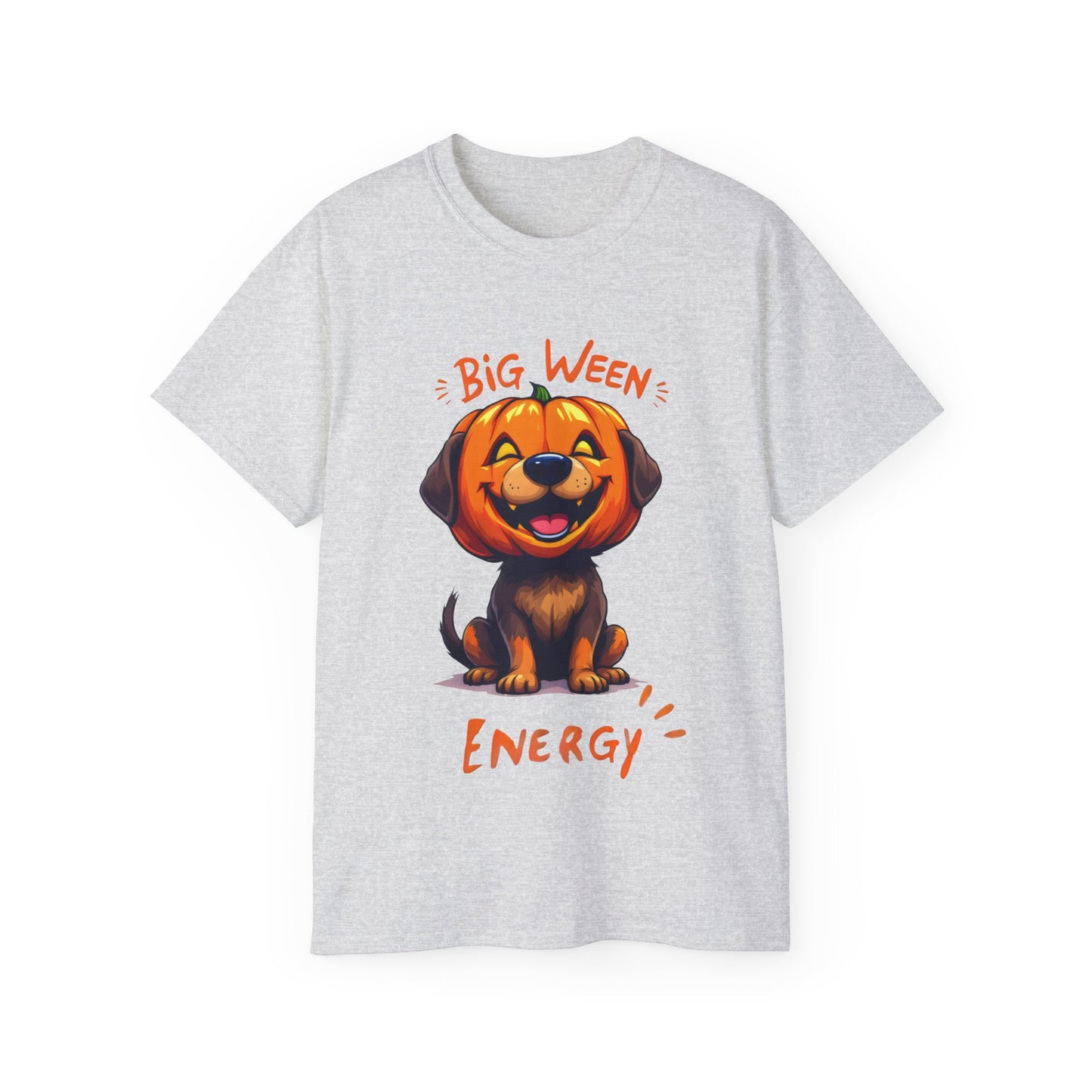 Cute Dog Cartoon Big Ween Energy Unisex Organic T-Shirt