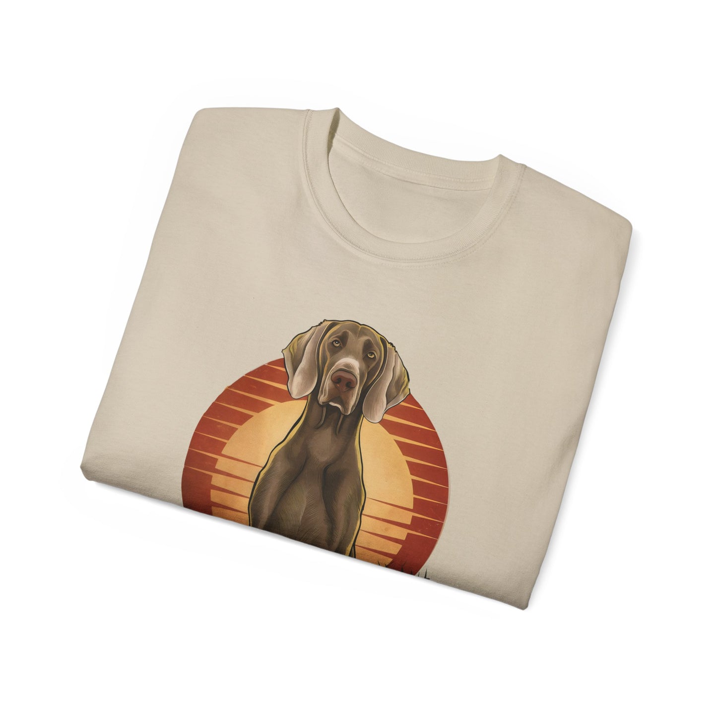 Cute Cartoon Weimaraner Dad Organic T-Shirt