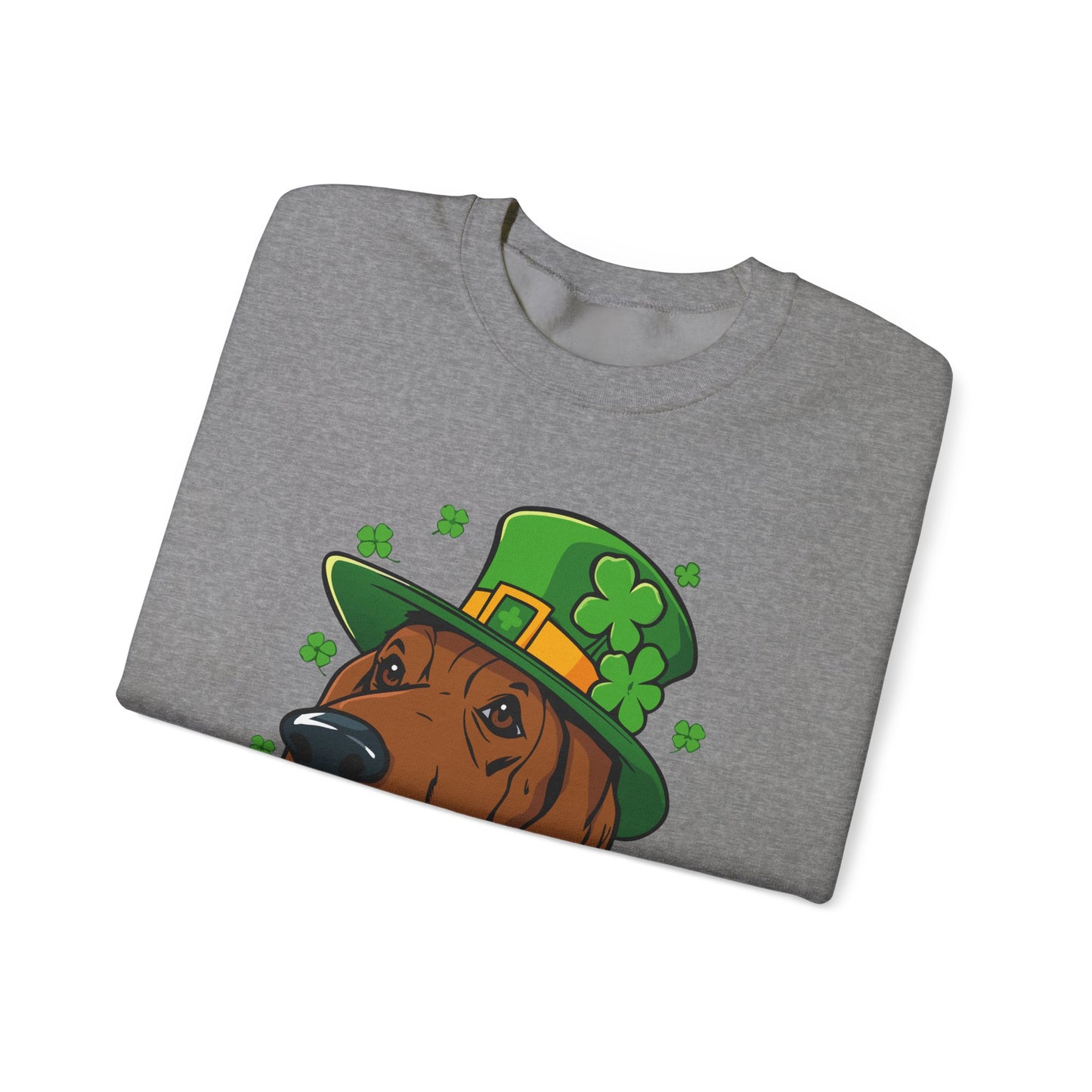 Cute Cartoon Shamrock Bloodhound St Patrick's Day Sweatshirt