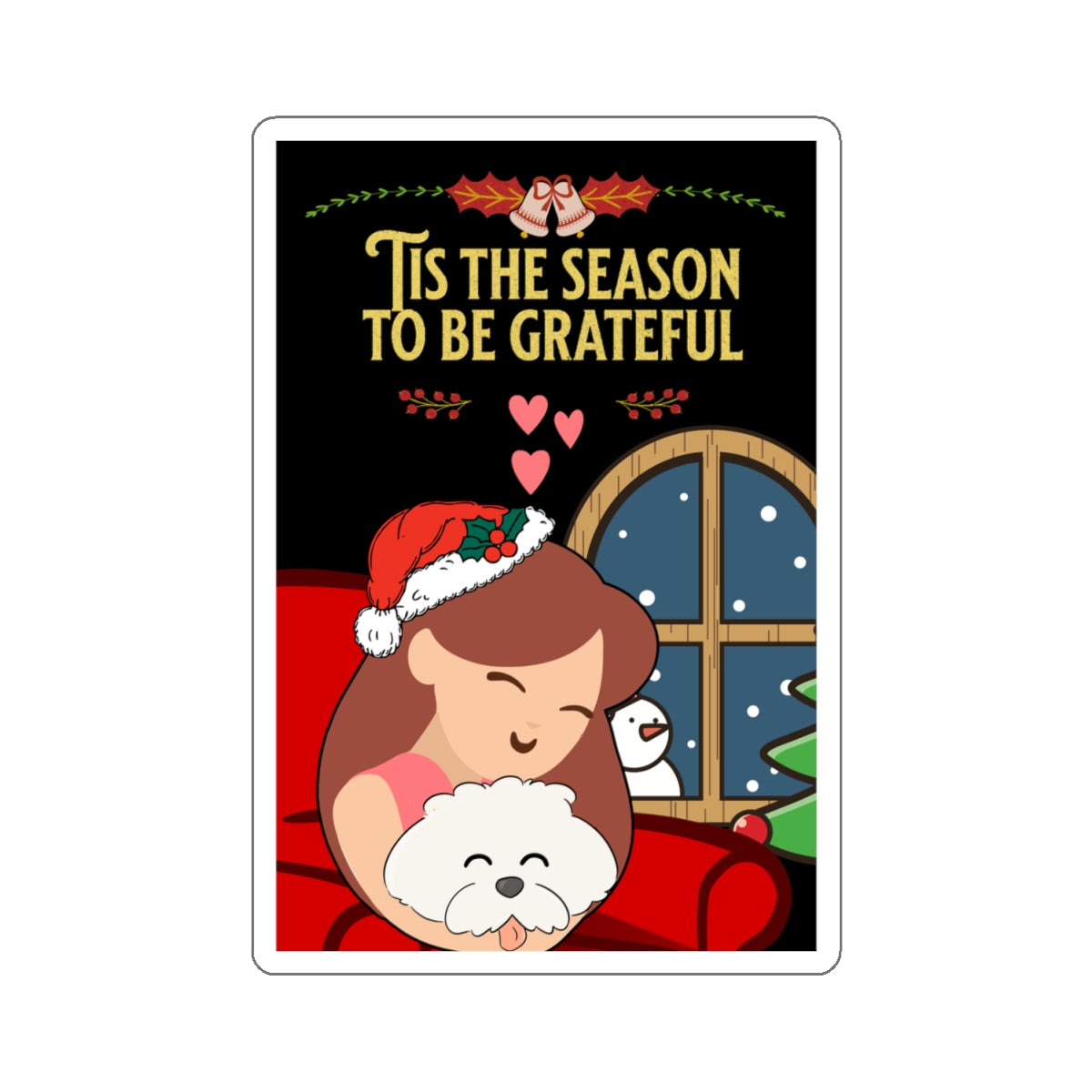 Tis the Season to be Grateful Thanksgiving Kiss-cut Stickers