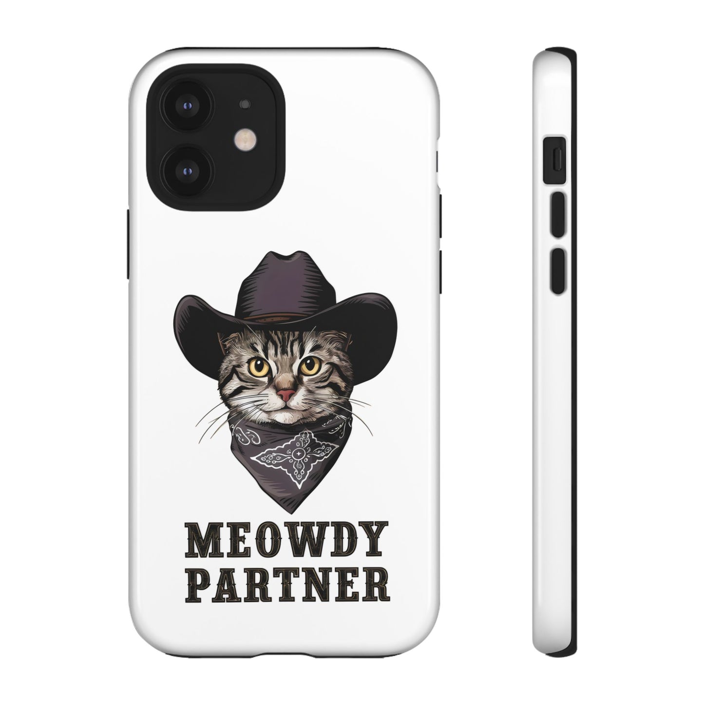 Cute Funny Cat Cartoon Meowdy Partner iPhone Tough Cases