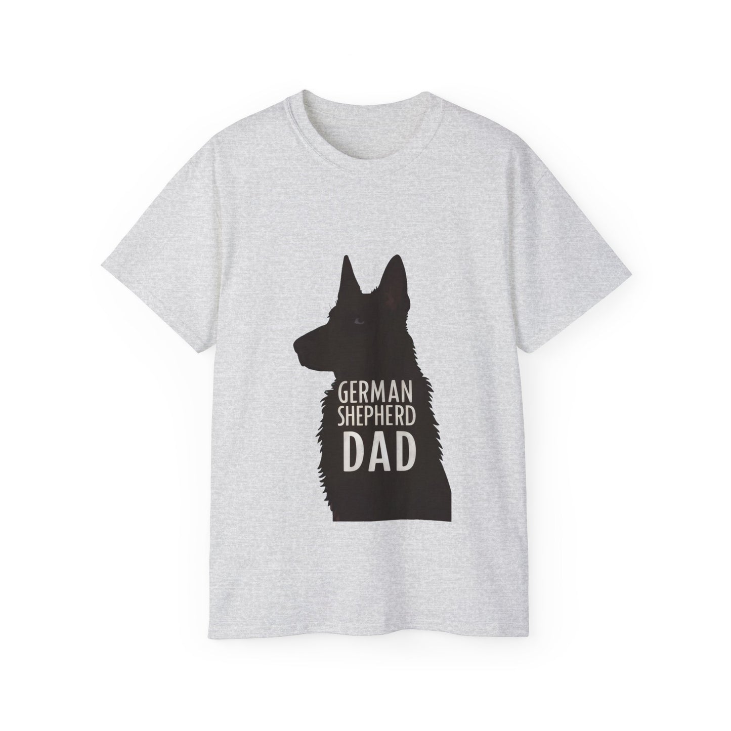 Cute Cartoon German Shepherd Dad Organic T-Shirt