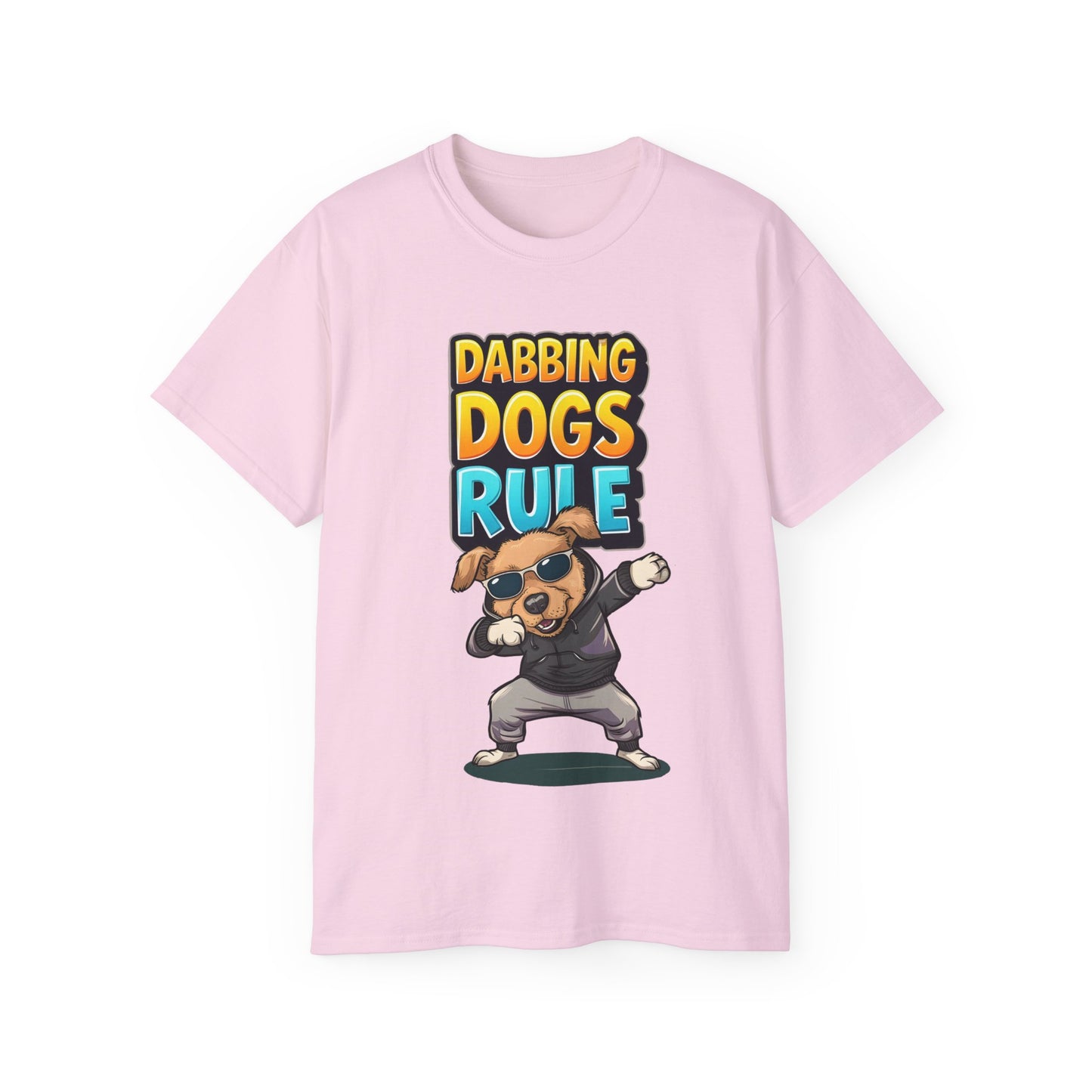 Cute Cartoon Dabbing Dogs Rule Unisex Organic T-Shirt