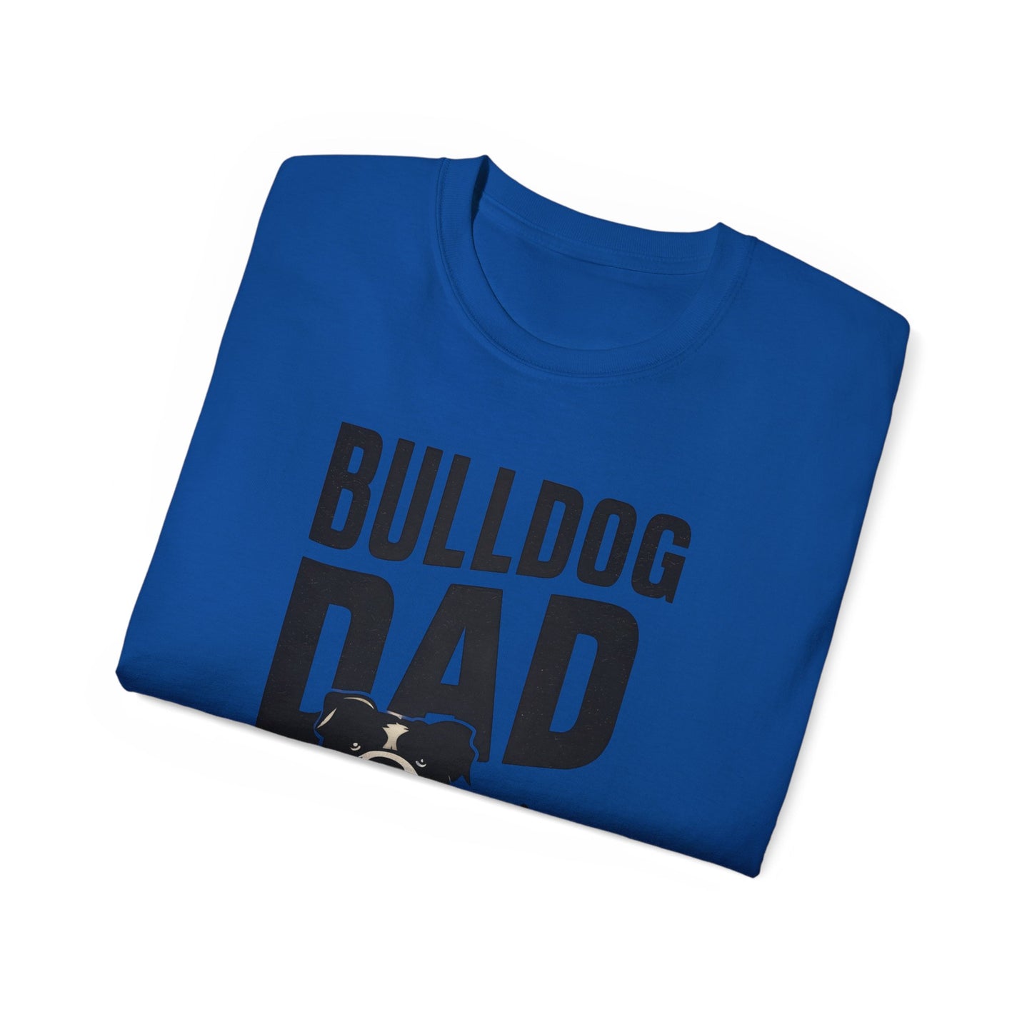 Cute Cartoon Bulldog Dad Organic T-Shirt