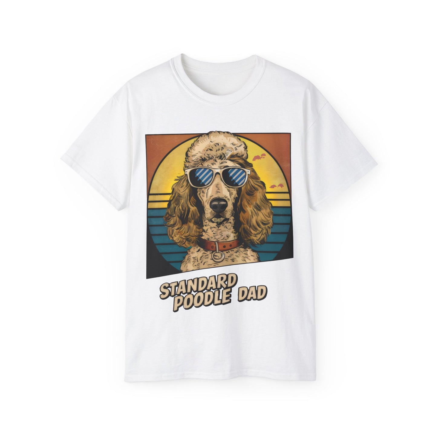 Cute Cartoon Standard Poodle Dad Organic T-Shirt