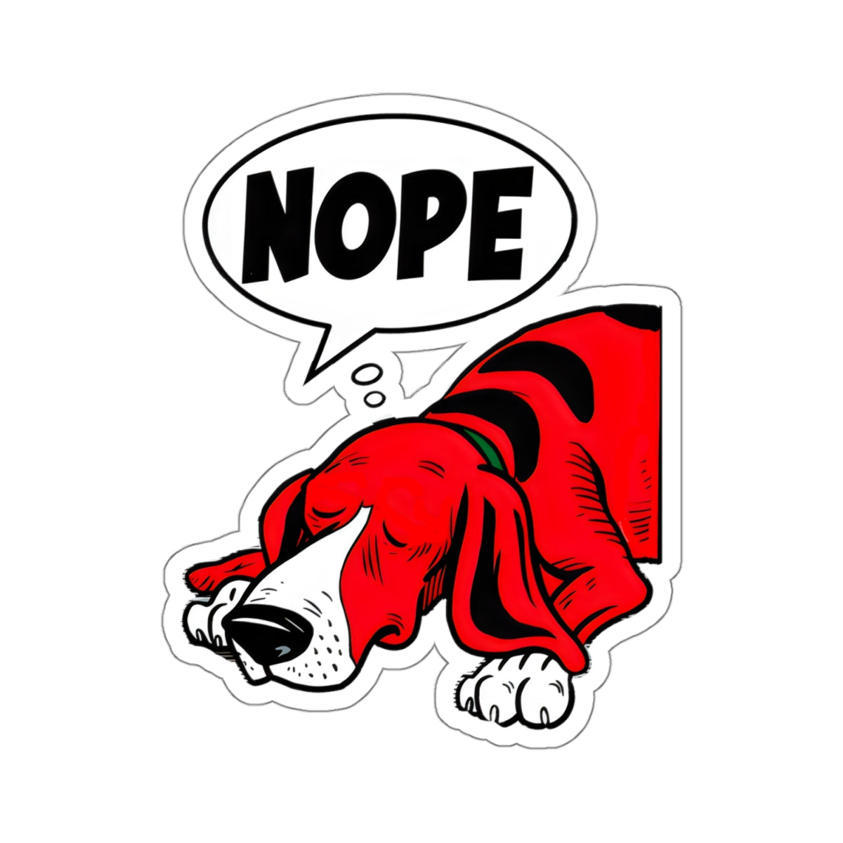 Cute Dog Cartoon Nope Meme Kiss-cut Stickers