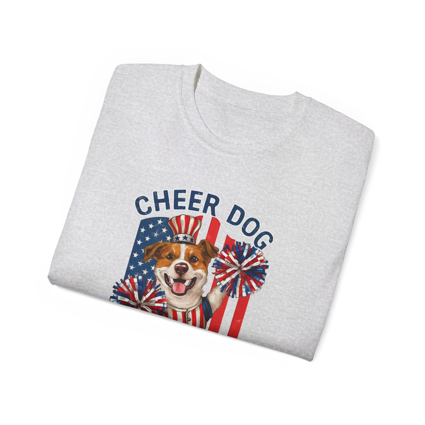 Cute Cartoon Cheer Dog Dad Organic T-Shirt