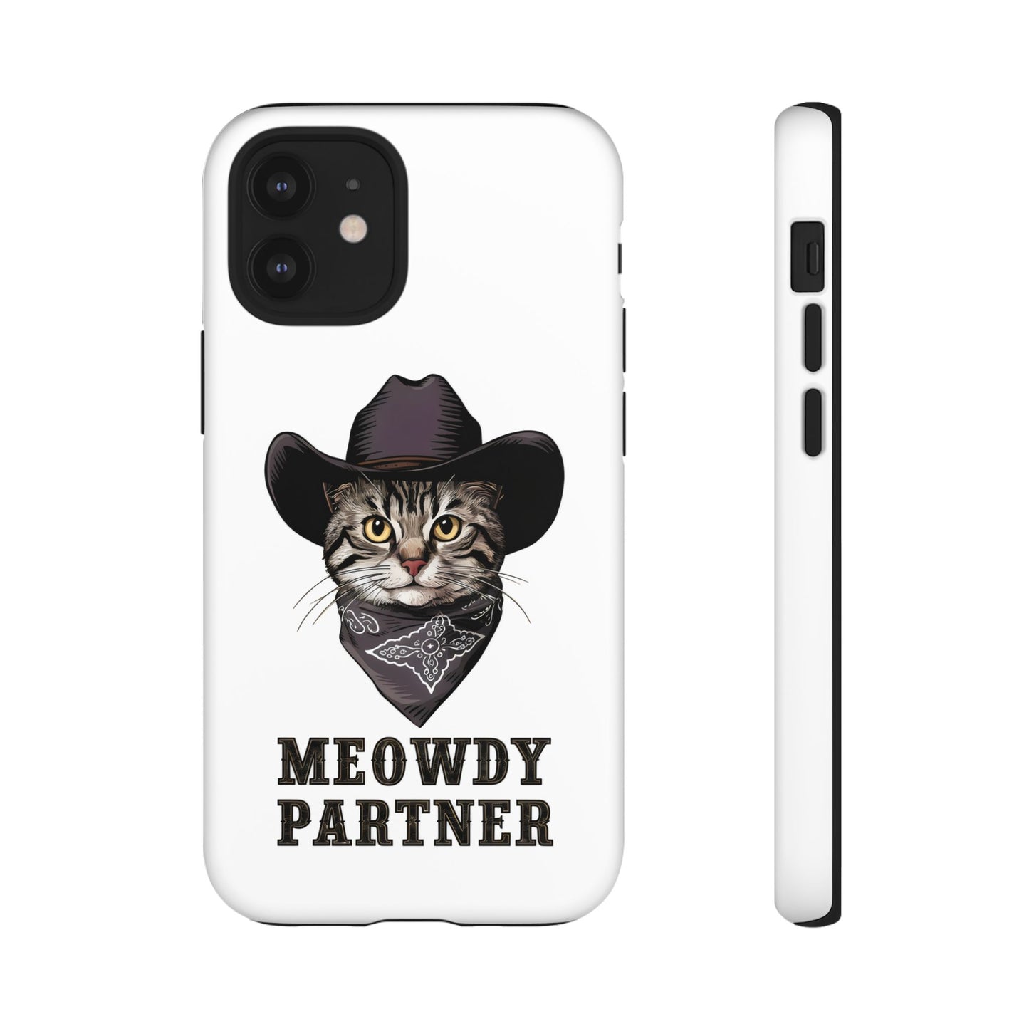 Cute Funny Cat Cartoon Meowdy Partner iPhone Tough Cases