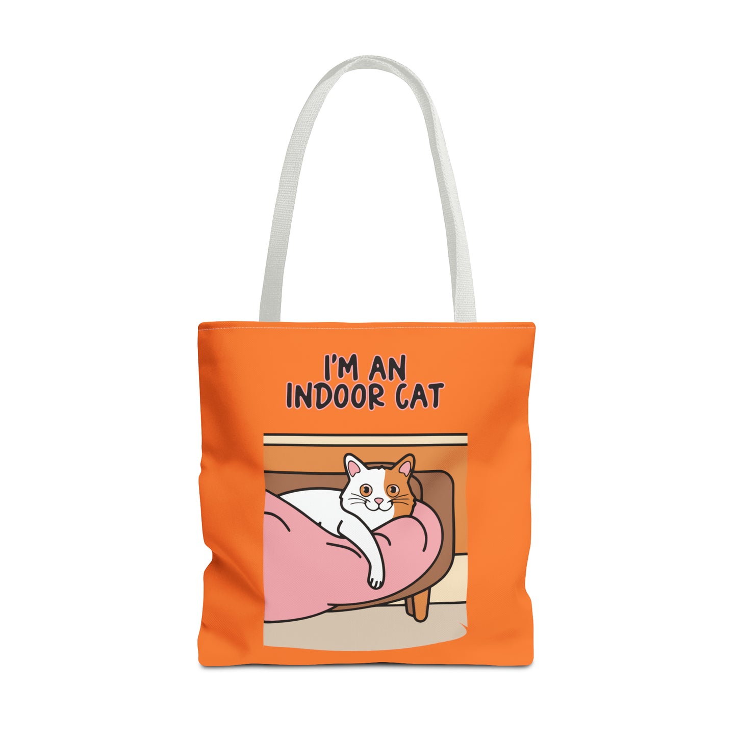 Cute Funny I'm an Indoor Cat Cartoon Meme Tote Bag