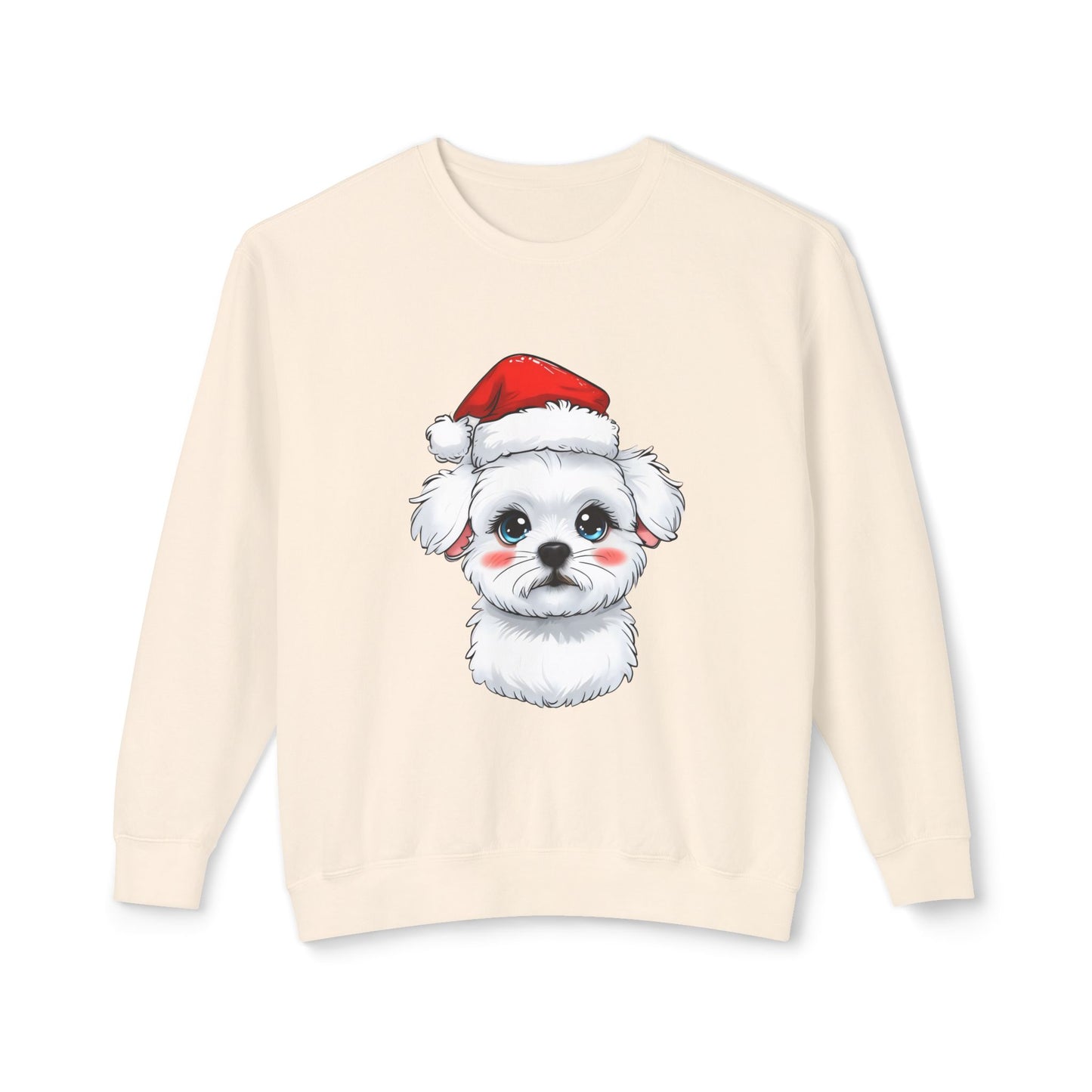 Cute Dog Cartoon Bichon Frise Christmas Sweatshirt