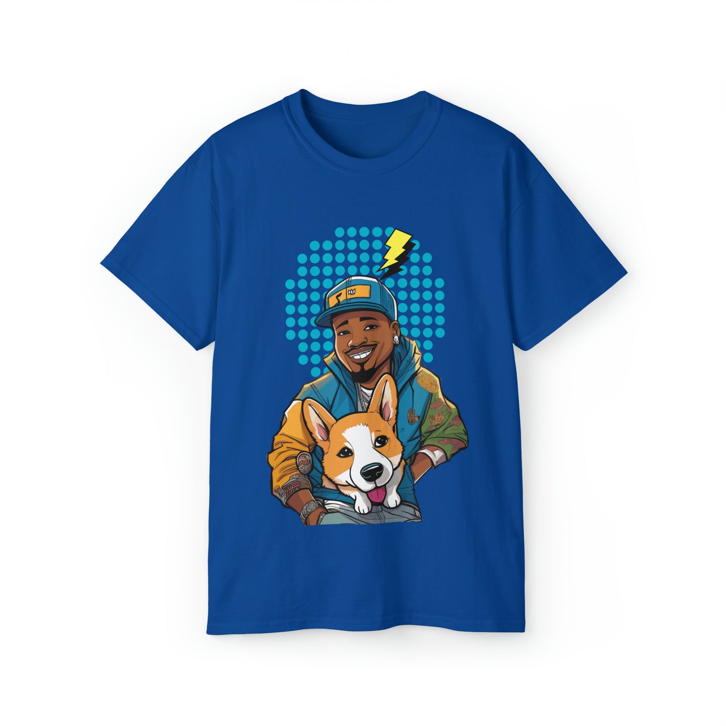 Cute Funny Rappers with Dogs Unisex Organic T-Shirt