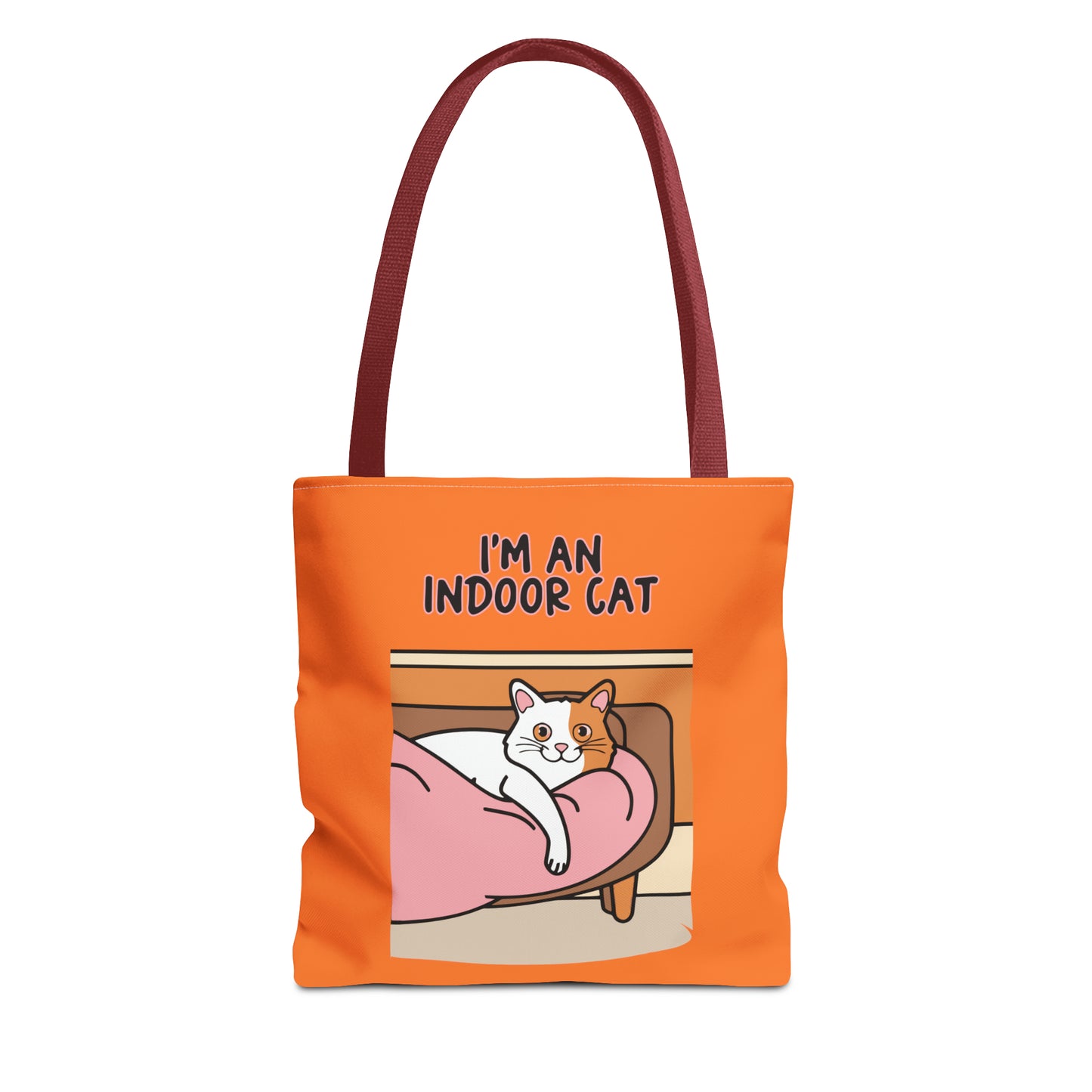 Cute Funny I'm an Indoor Cat Cartoon Meme Tote Bag