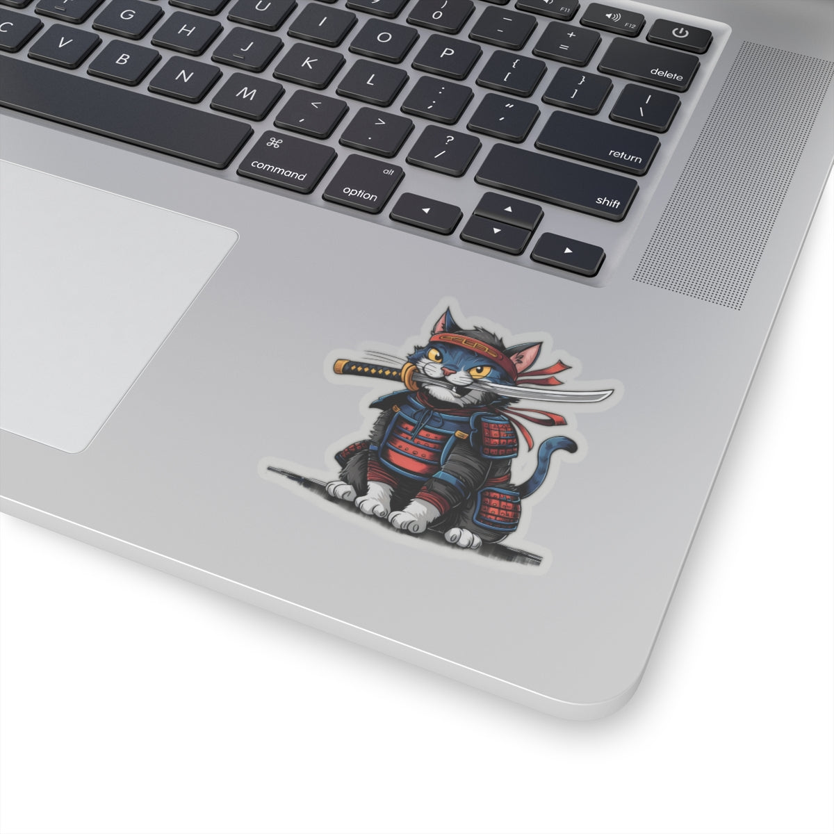 Cute Cartoon Samurai Ninja Cat Sticker