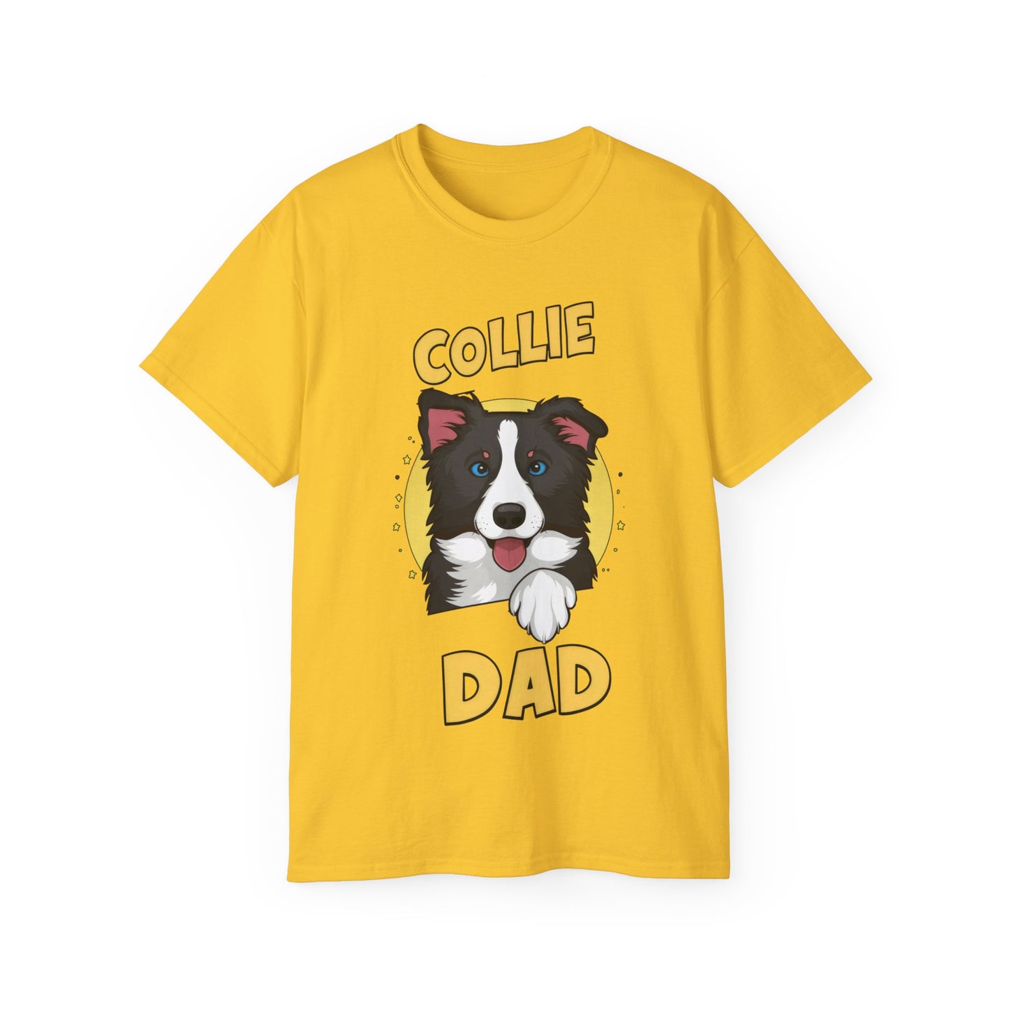 Cute Cartoon Collie Dad Organic T-Shirt