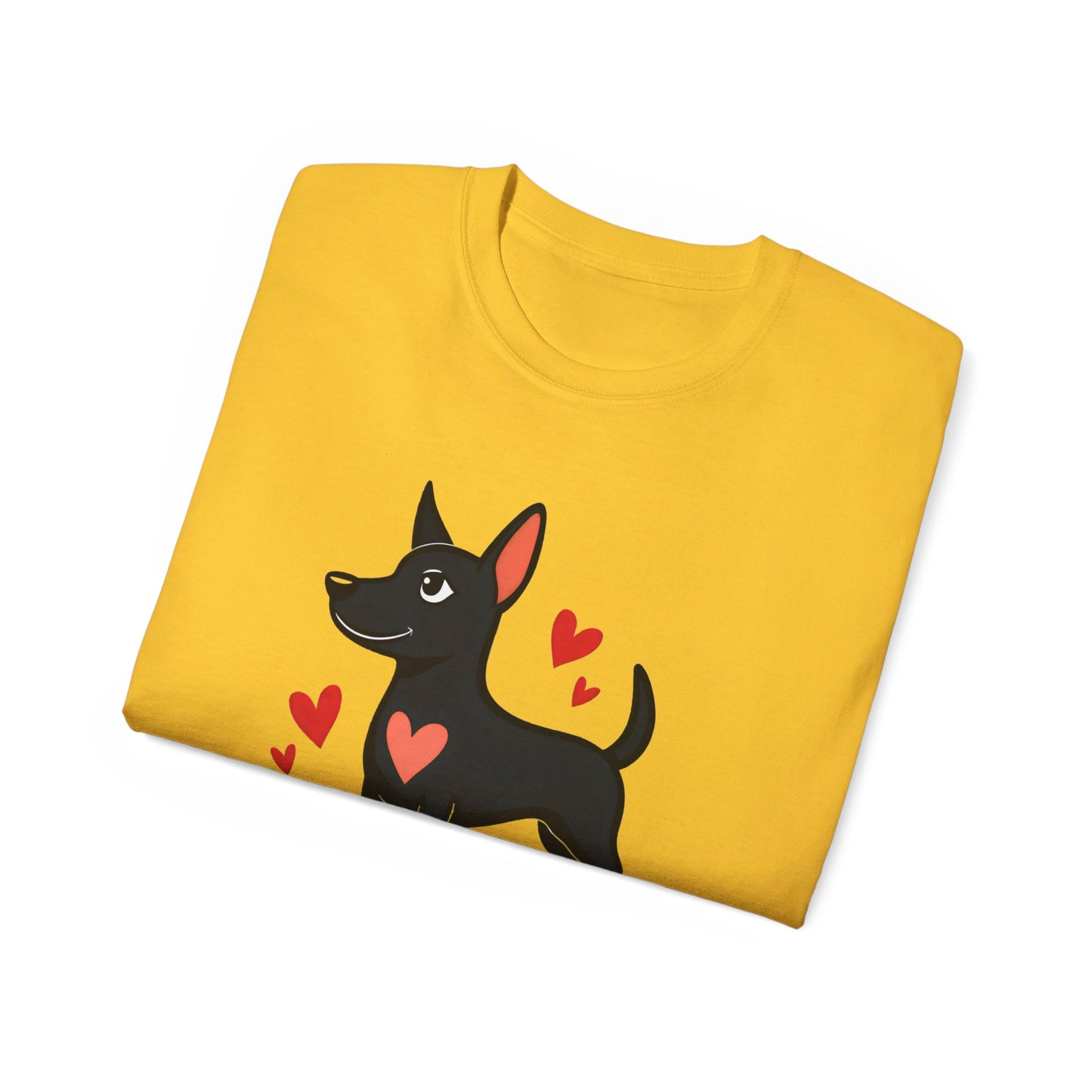 Cute Dog Cartoon Pawsitive Vibes Only Unisex Organic T-Shirt