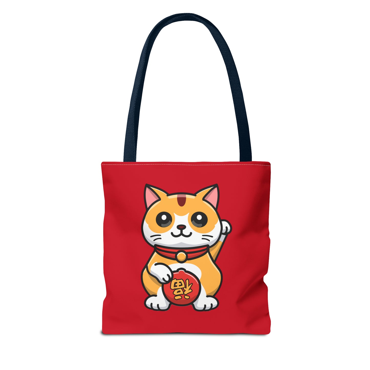 Cute Japanese Lucky Cat Cartoon Chinese New Year Tote Bag