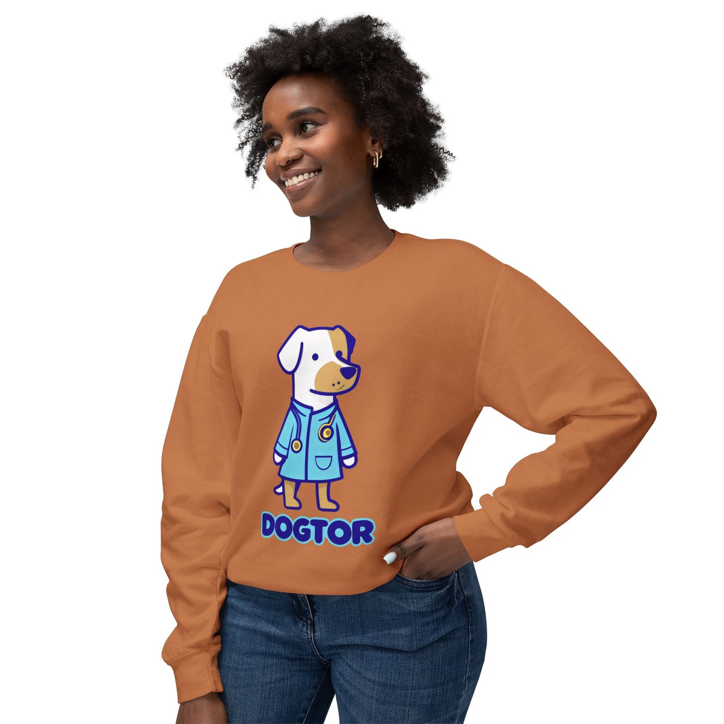 Cute Cartoon Dog Meme Dogtor Sweatshirt