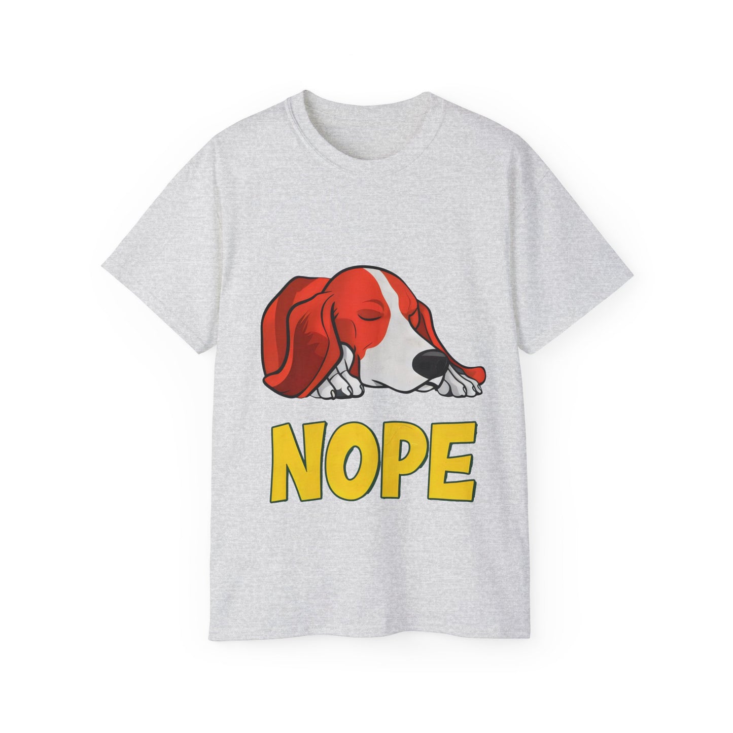 Cute Dog Cartoon Nope Meme Unisex Organic T-Shirt