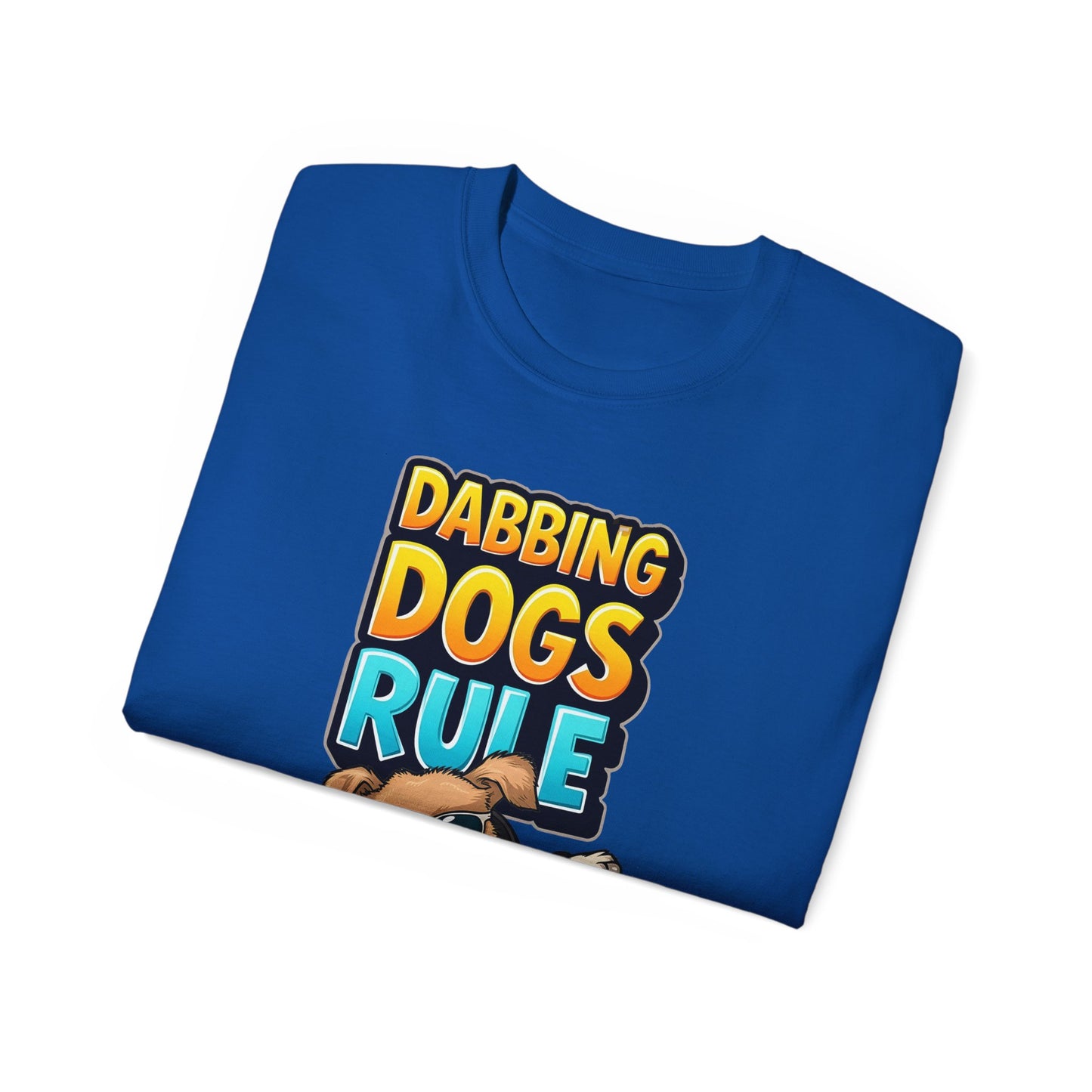 Cute Cartoon Dabbing Dogs Rule Unisex Organic T-Shirt