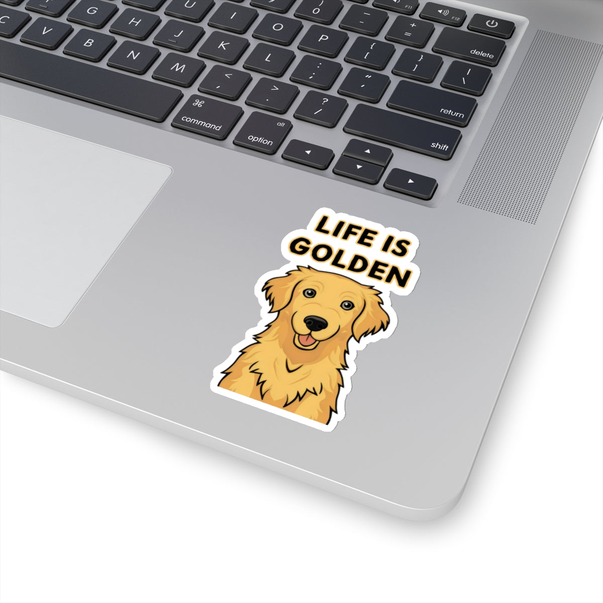 Cute Dog Cartoon Life is Golden Kiss-cut Stickers