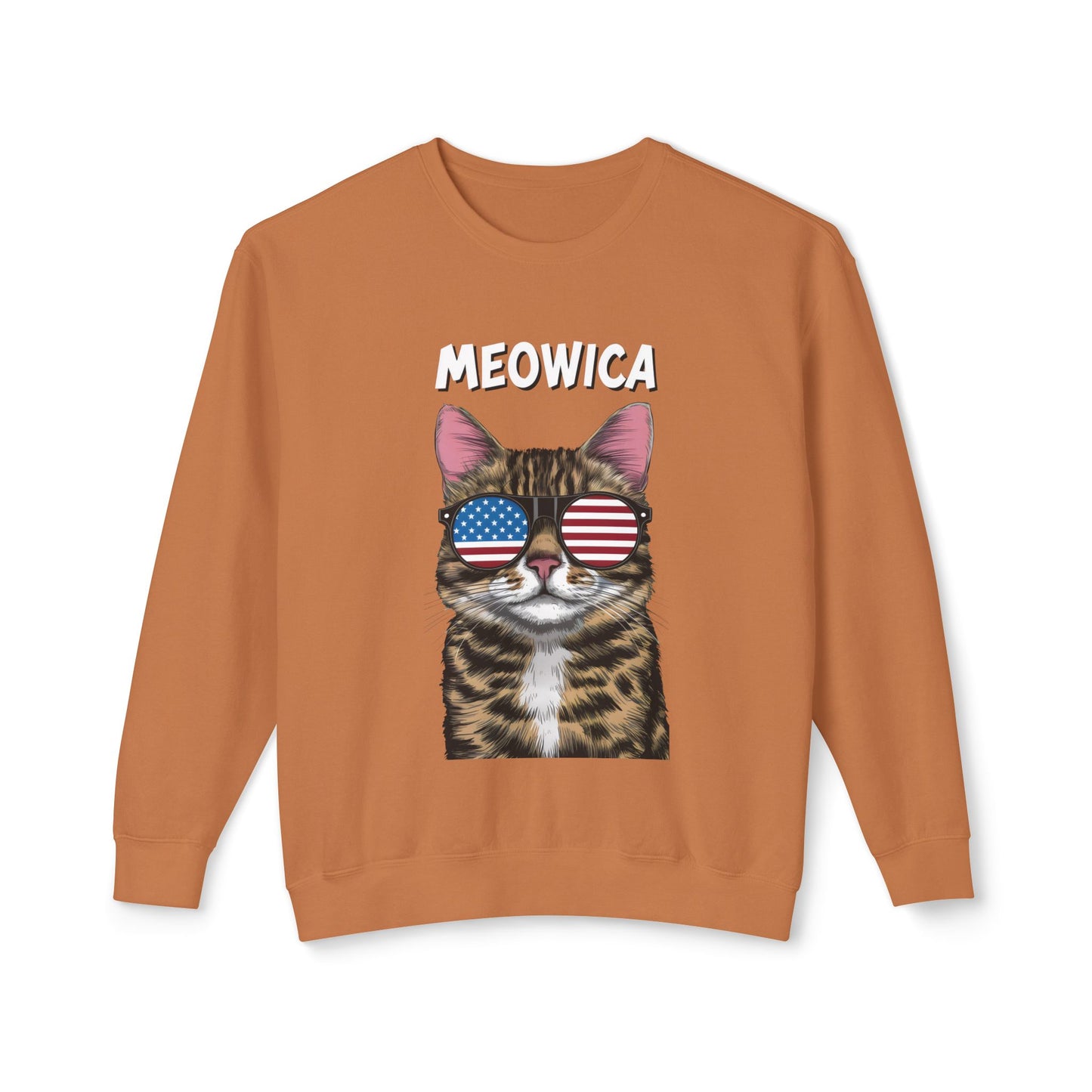 Cat Meme Crewneck Sweatshirt - Cute Meowica Design