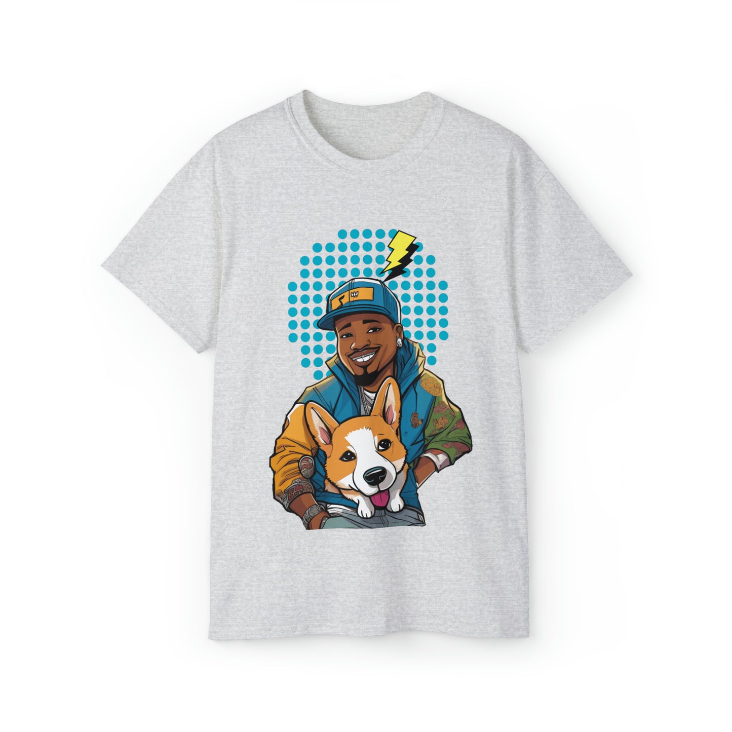 Cute Funny Rappers with Dogs Unisex Organic T-Shirt