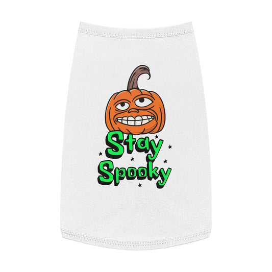 Stay Spooky Troll Face Pet Tank Top