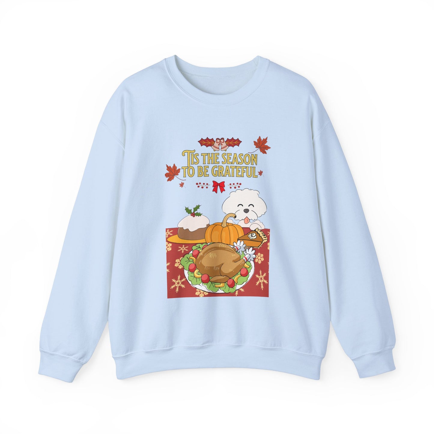 Tis the Season to be Grateful Thanksgiving Unisex Crewneck Sweatshirt