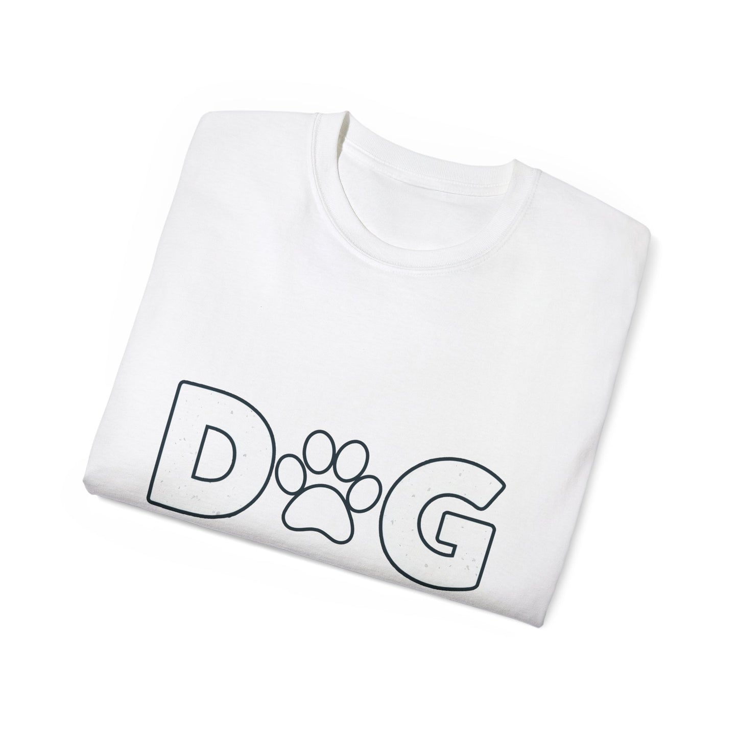 Cute Dog Dad Paw Print Unisex Organic T-Shirt