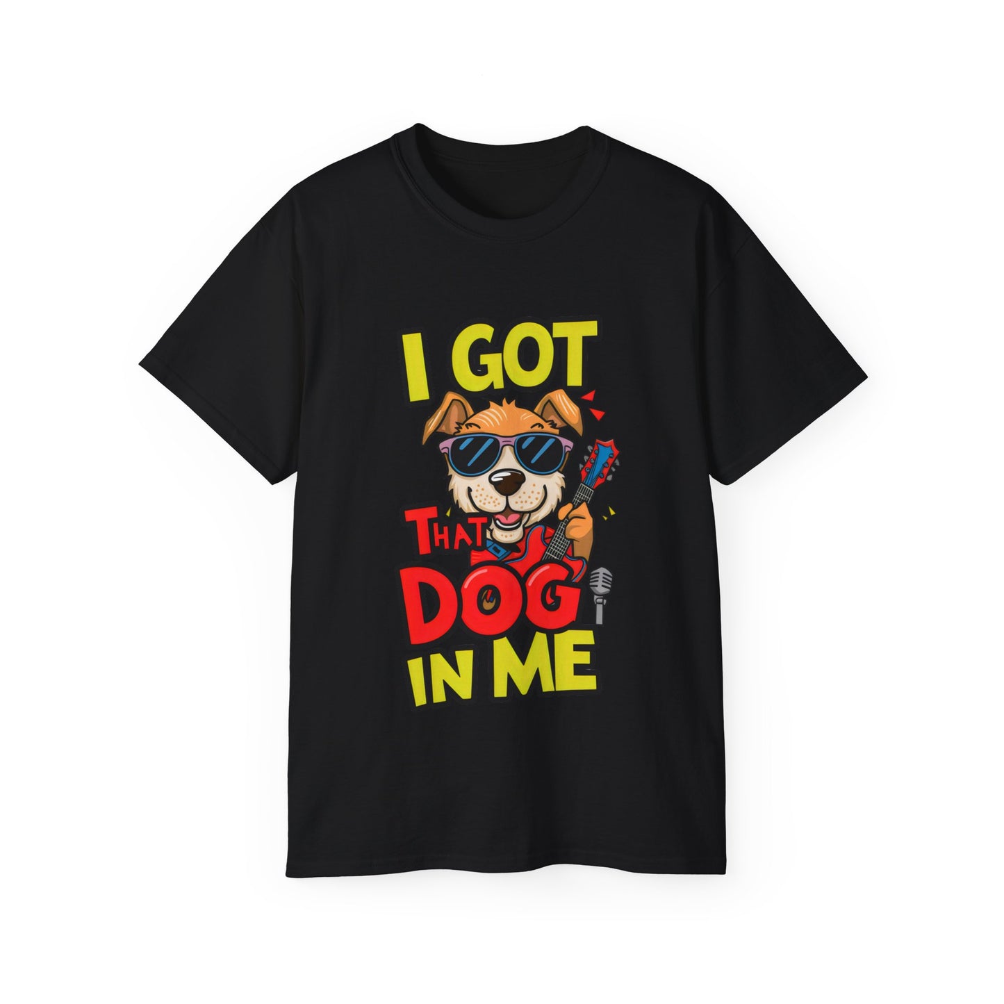 Cute Funny Dog Cartoon I Got That Dog in Me Meme Unisex Organic T-Shirt