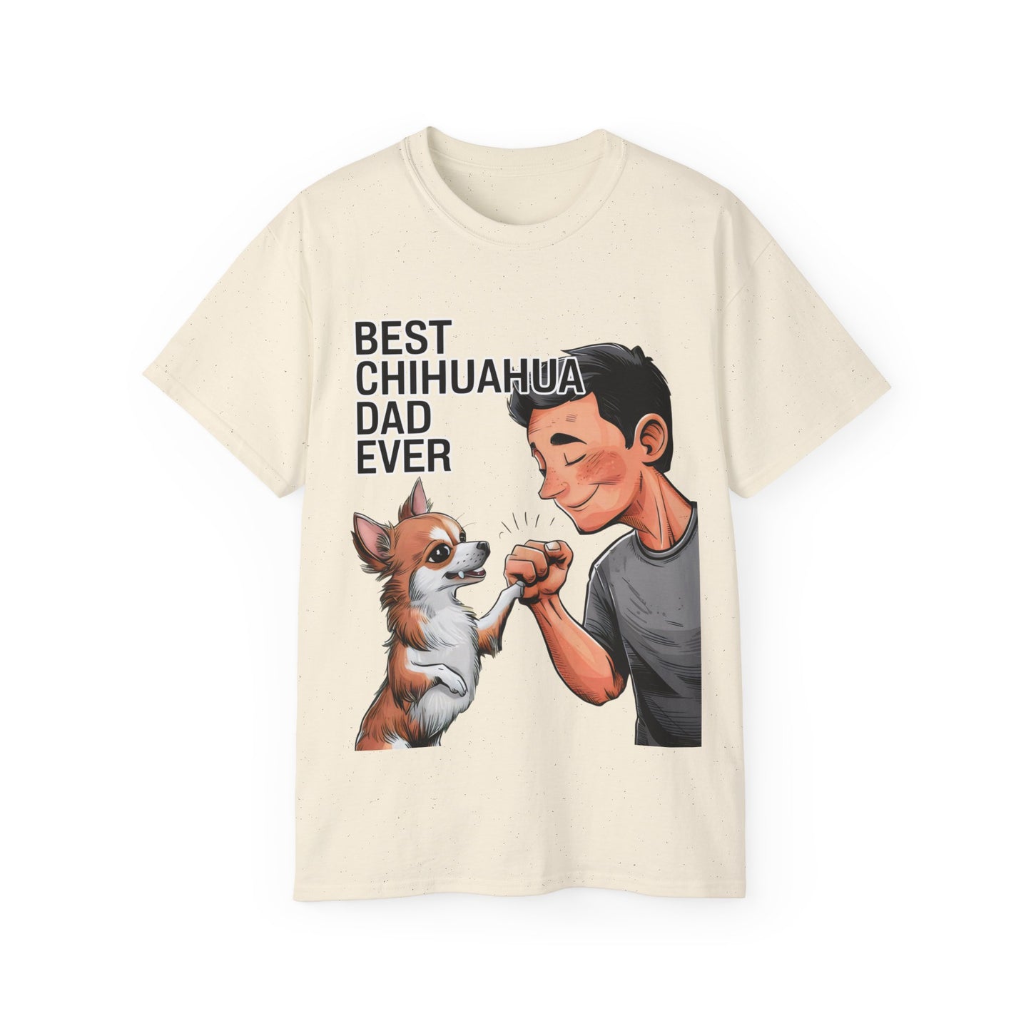 Cute Funny Cartoon Best Chihuahua Dad Ever Organic T-Shirt