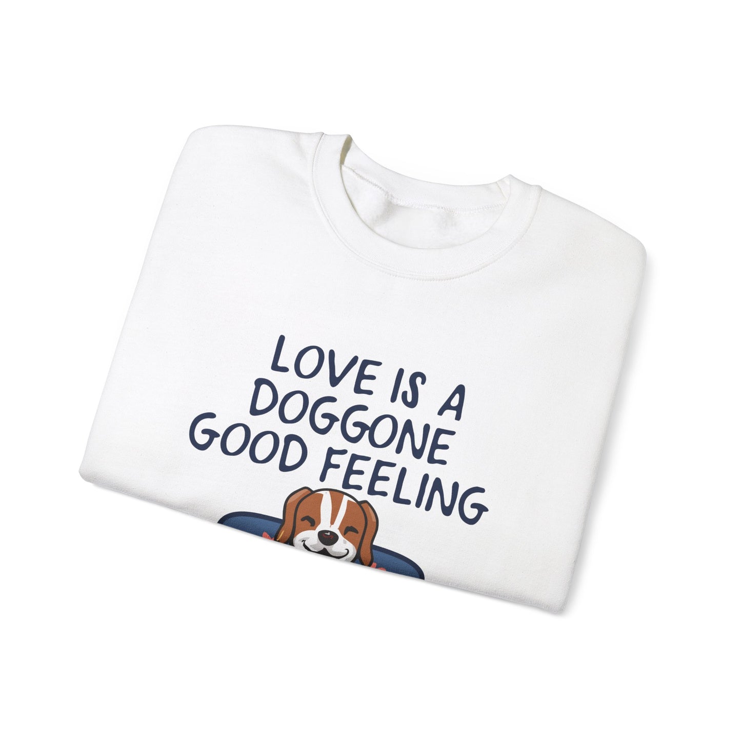 Cute Dog Cartoon Valentine's Day Meme Crewneck Sweatshirt