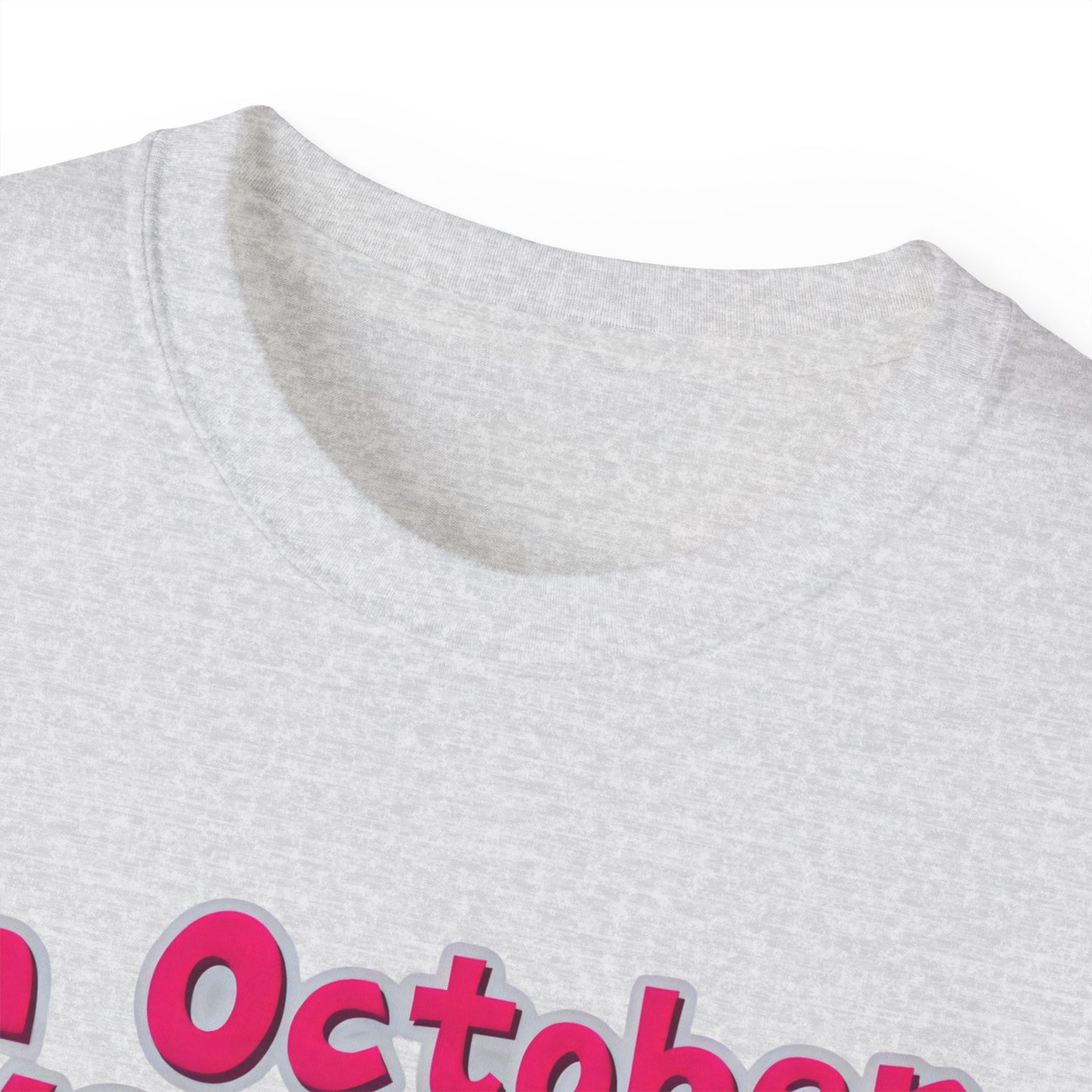 Cute Pet Cartoon In October We Wear Pink Unisex Organic T-Shirt