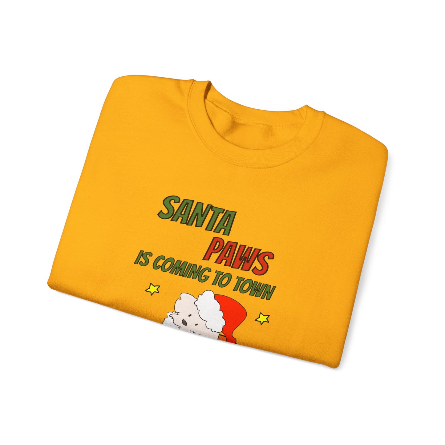 Santa Paws is Coming to Town Unisex Crewneck Sweatshirt