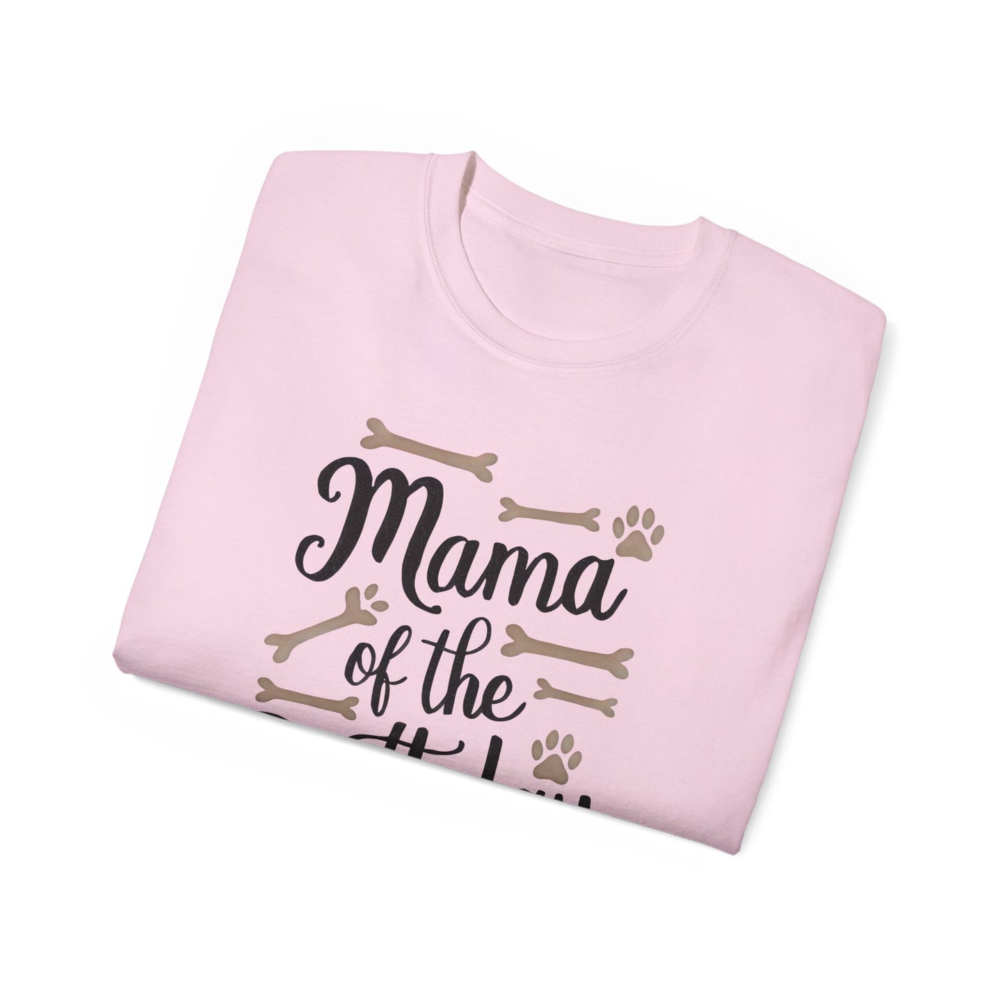 Cute Mama of the Birthday Girl Paw Print Organic T-Shirt