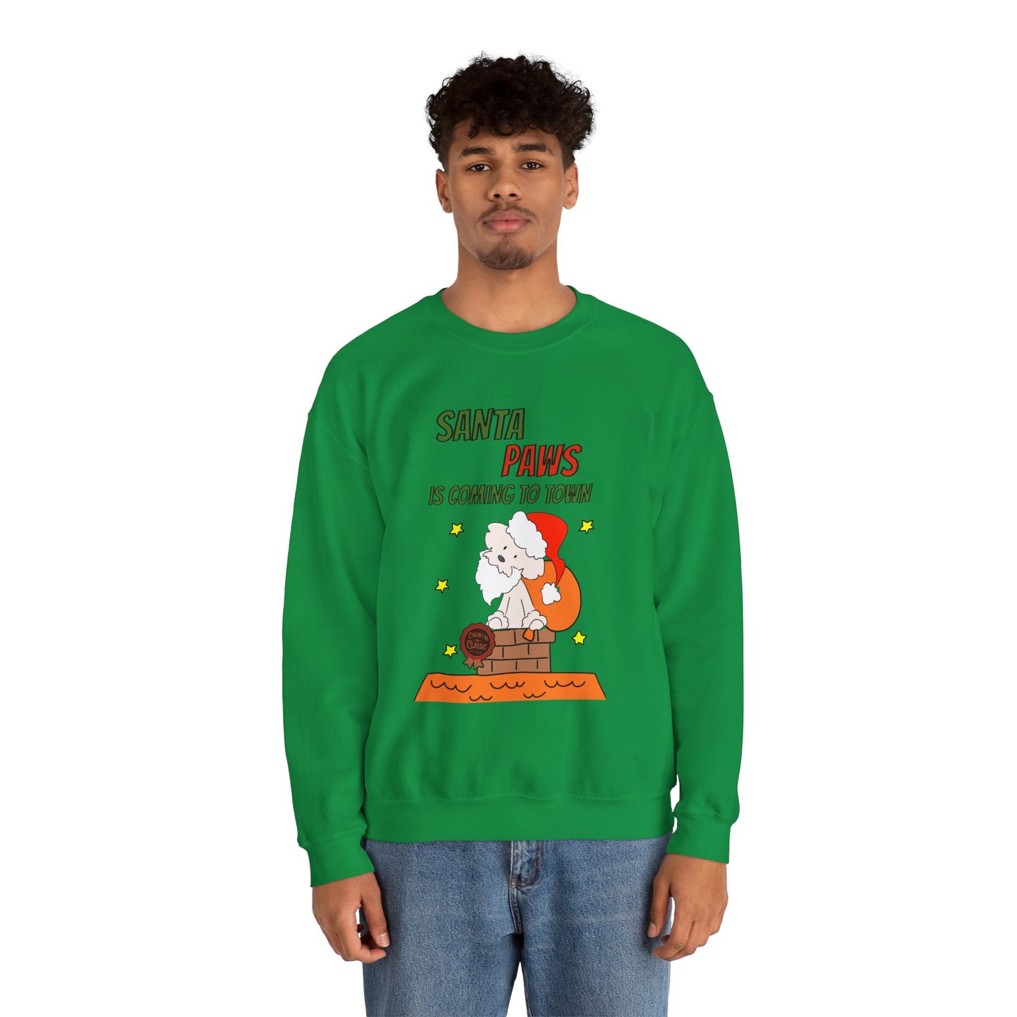 Santa Paws is Coming to Town Unisex Crewneck Sweatshirt