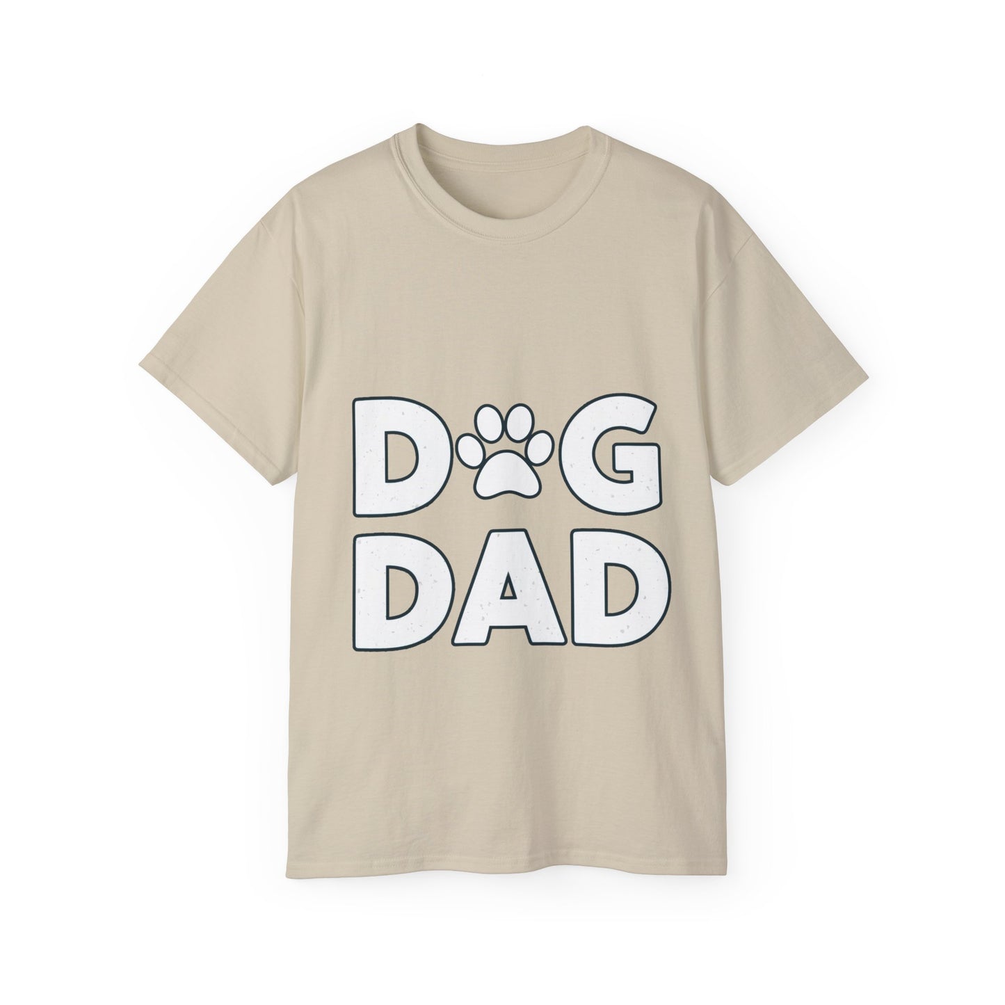 Cute Dog Dad Paw Print Unisex Organic T-Shirt