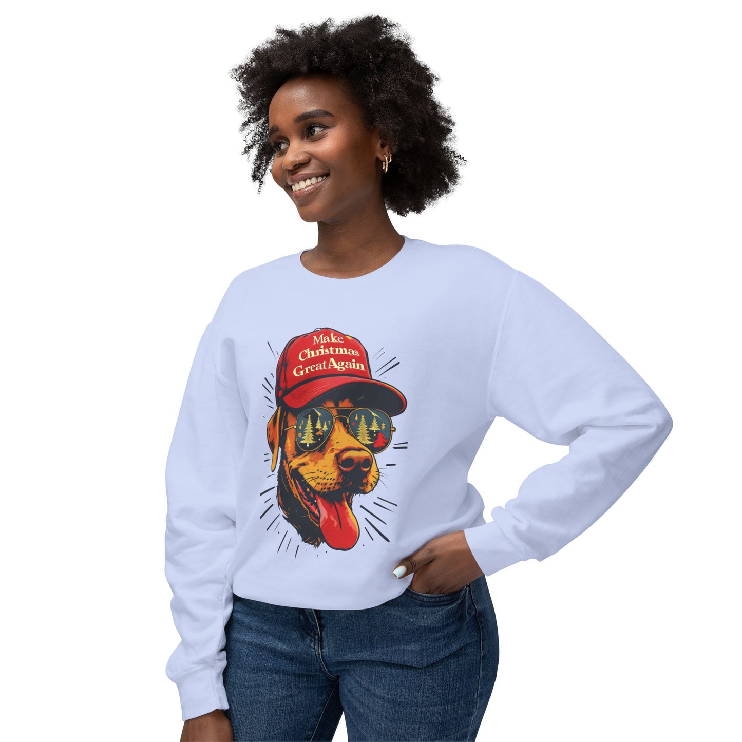 Funny Make Christmas Great Again Dog Lover Sweatshirt